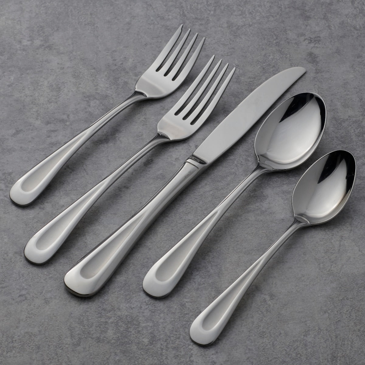 Luxury 20-Piece Satin Sand Dune Flatware Set - Stainless Steel Silverware for Fine Dining, Wedding Registry & Formal Dinner Parties