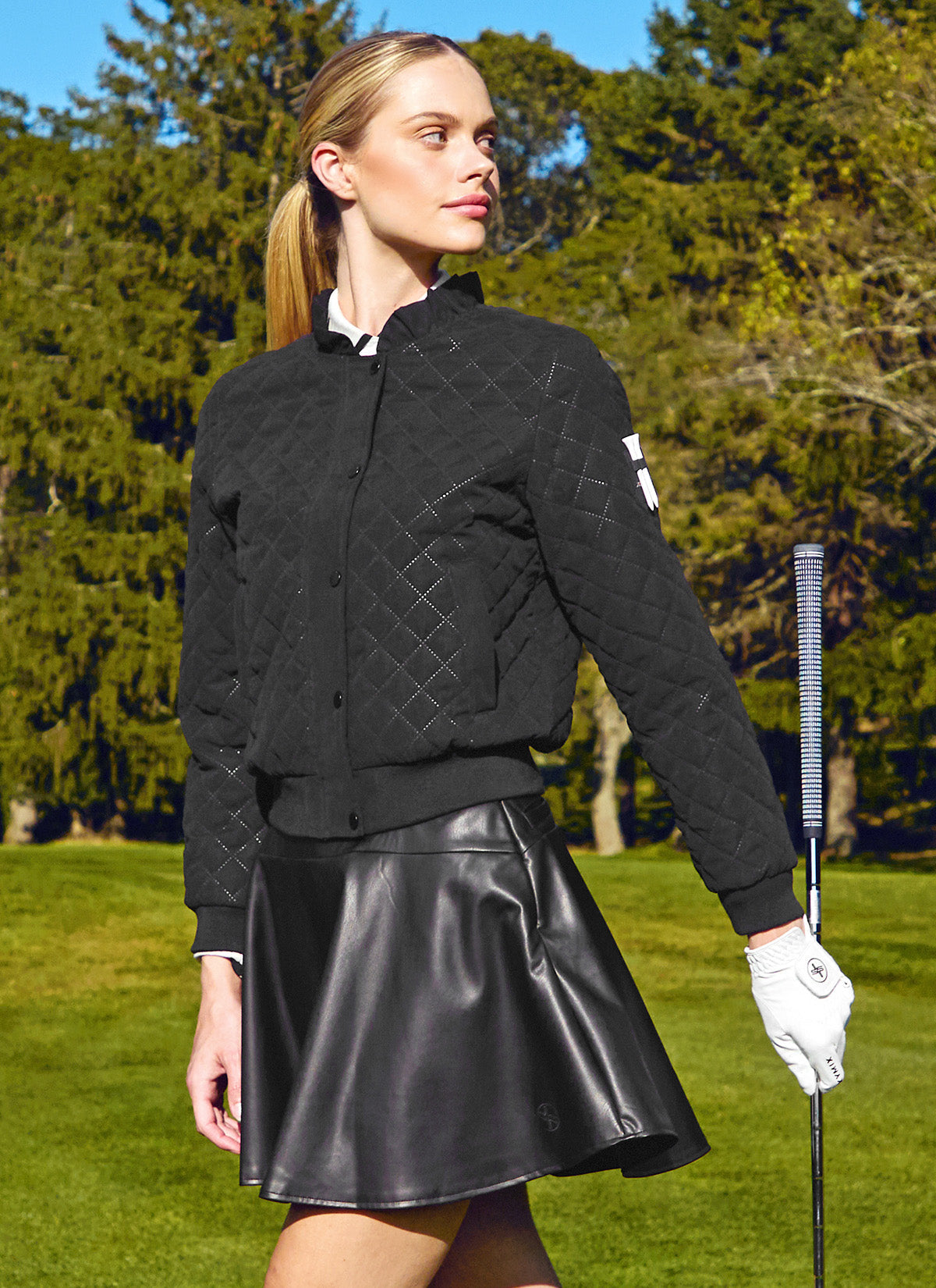 Stylish Ruffle Neck Quilted Jumper Dress for Women - Elegant Winter Fashion for Holiday Parties & Office Wear
