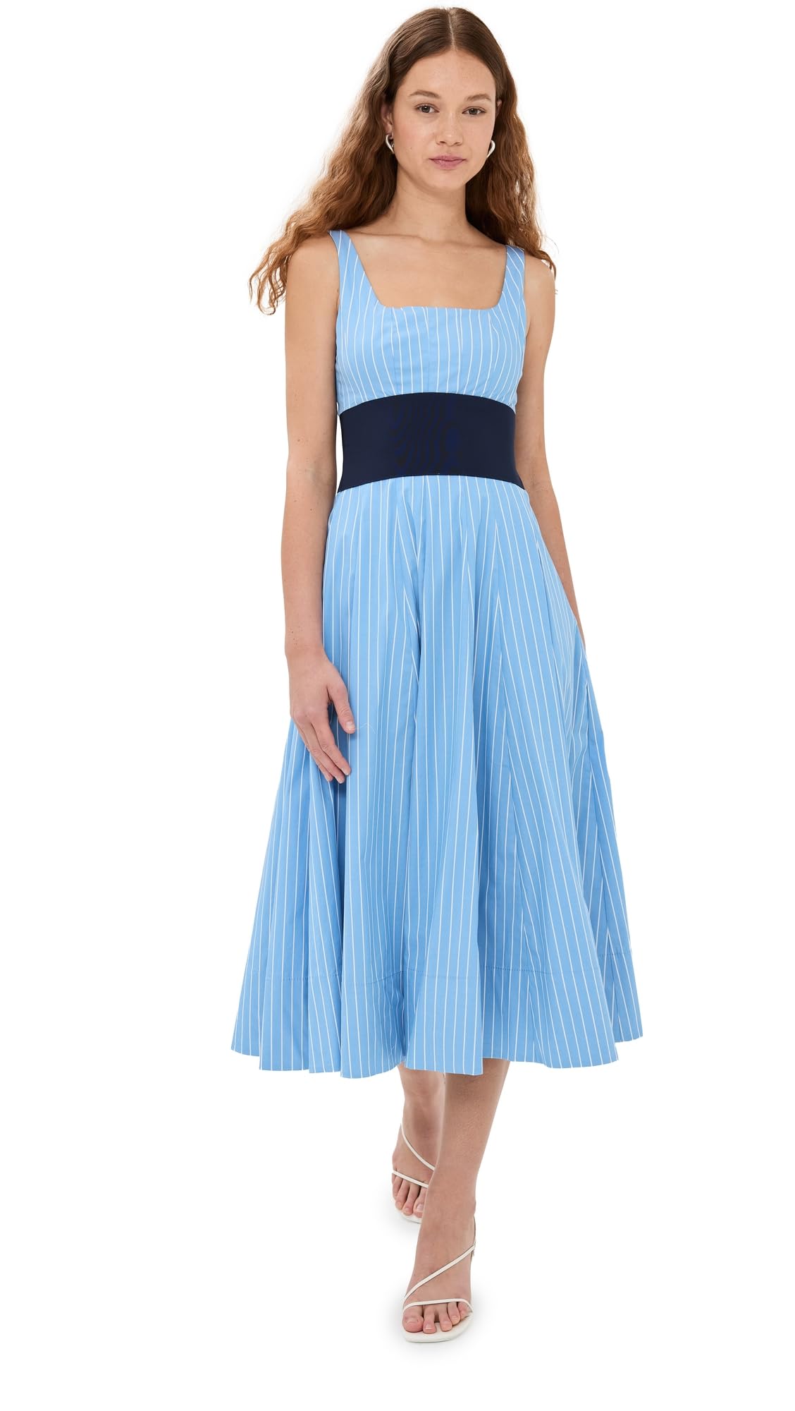 STAUD Women's Rig Dress - Elegant Bodycon Midi Dress for Women | Perfect for Parties, Dates & Office Wear | Flattering Fit & Stretch Fabric