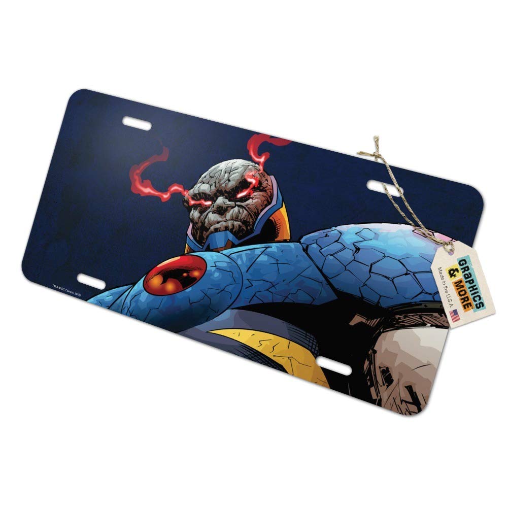 Superman vs Darkseid Metal Vanity License Plate - DC Comics Novelty Car Tag for Vehicles, Motorcycles & Room Decor - Perfect for Fans, Collectors & Gift Giving