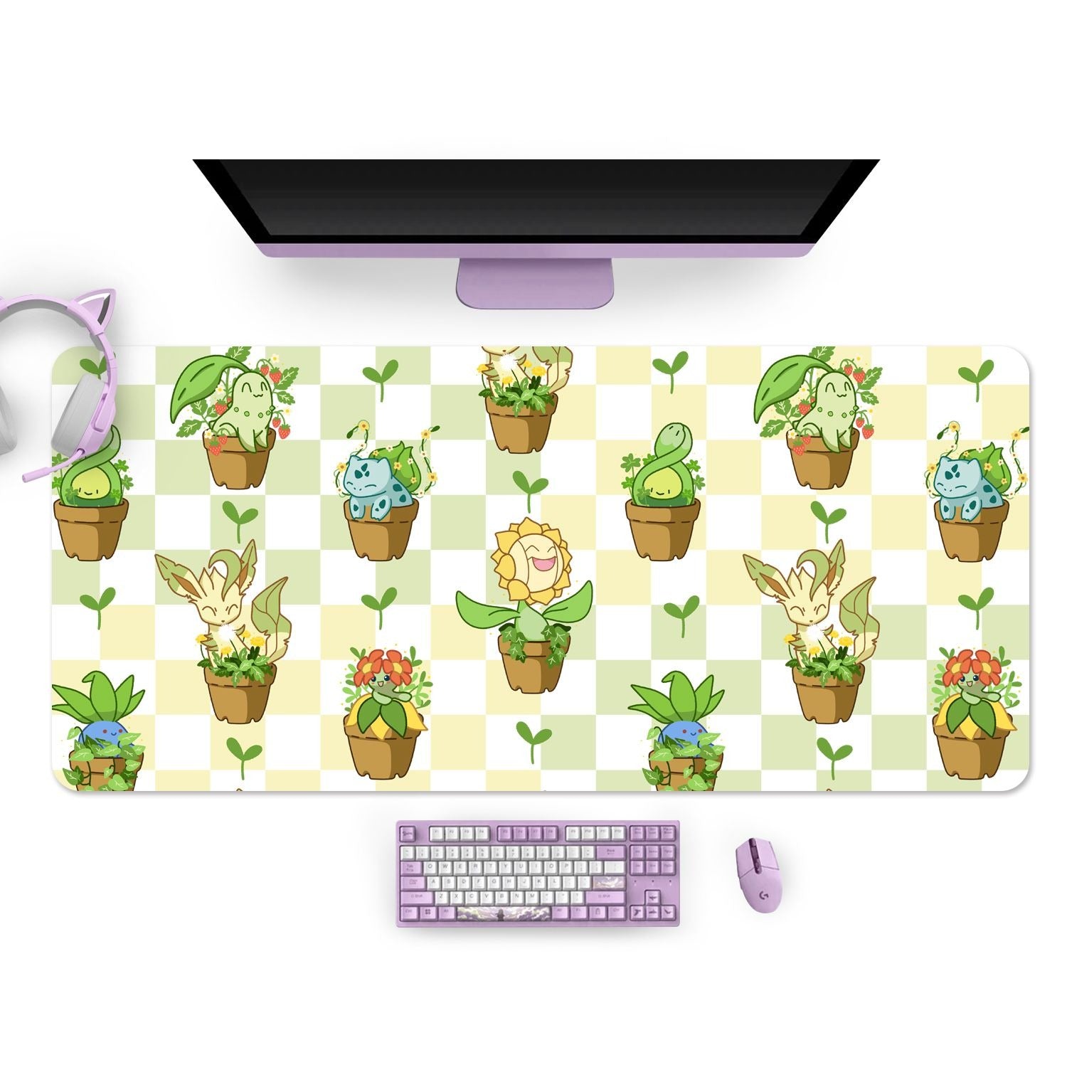 Pokemon-Themed Mouse Pads for PC Gaming - Non-Slip RGB Gaming Mouse Mat for Computer & Laptop - Perfect for Esports, Office Work & Home Gaming Setup
