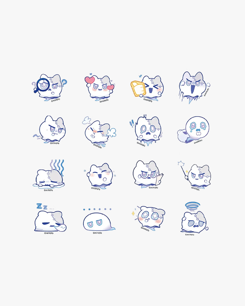 Honkai: Star Rail© Pom Pom Gallery Series Chibi Sticker Pack - Cute Anime Decals for Laptops, Phones & Notebooks | Perfect for Gaming Fans & Kawaii Collectors