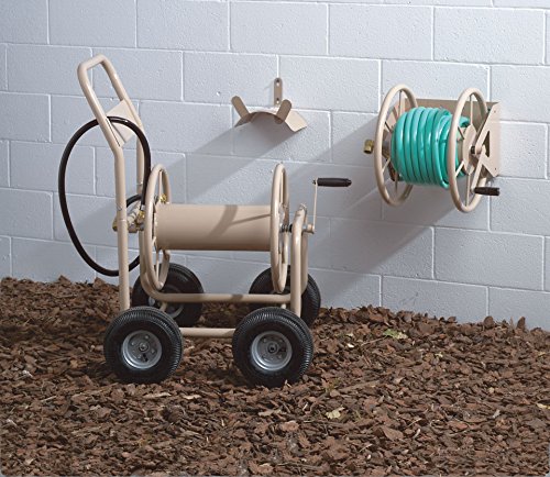 Heavy Duty Wall Mount Hose Reel - 15.5 Inch Steel Garden Hose Holder for Outdoor Watering, Car Washing & Yard Maintenance