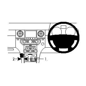 ClicOn No Holes Angled Dash Mount for Land Rover Discovery 4 (2010-2016) - Secure Phone Holder for Off-Road Adventures & Daily Commute