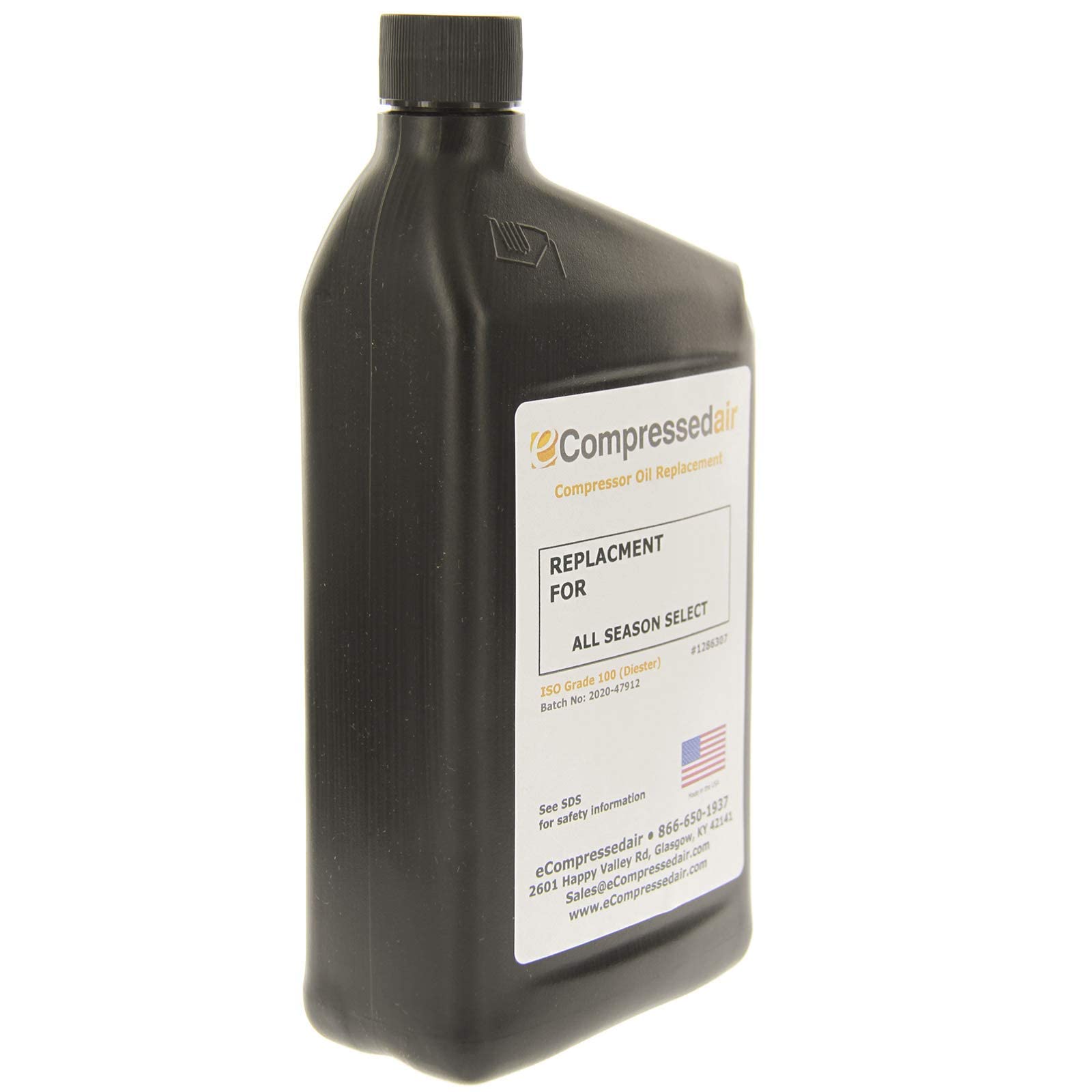 Ingersoll Rand T-30 Select Compressor Oil 1 Quart - Premium Aftermarket Replacement Lubricant for Air Compressors | Extends Equipment Life | Ideal for Industrial, Automotive & HVAC Systems