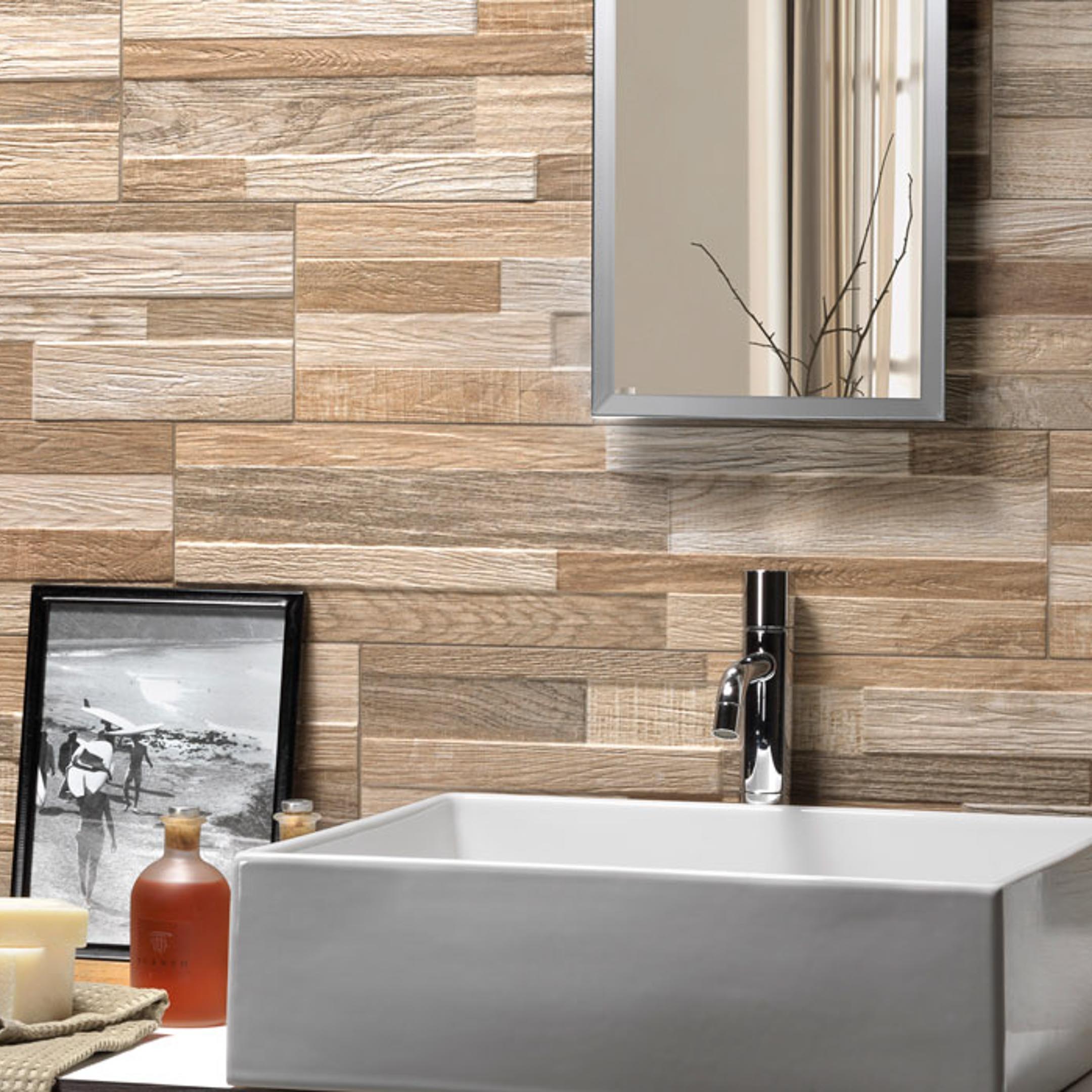 3D Wood Look Wall Art Panels - Rustic Ledger Panels for Home & Office Decor - Perfect for Living Room, Bedroom, or Workspace Accent Walls