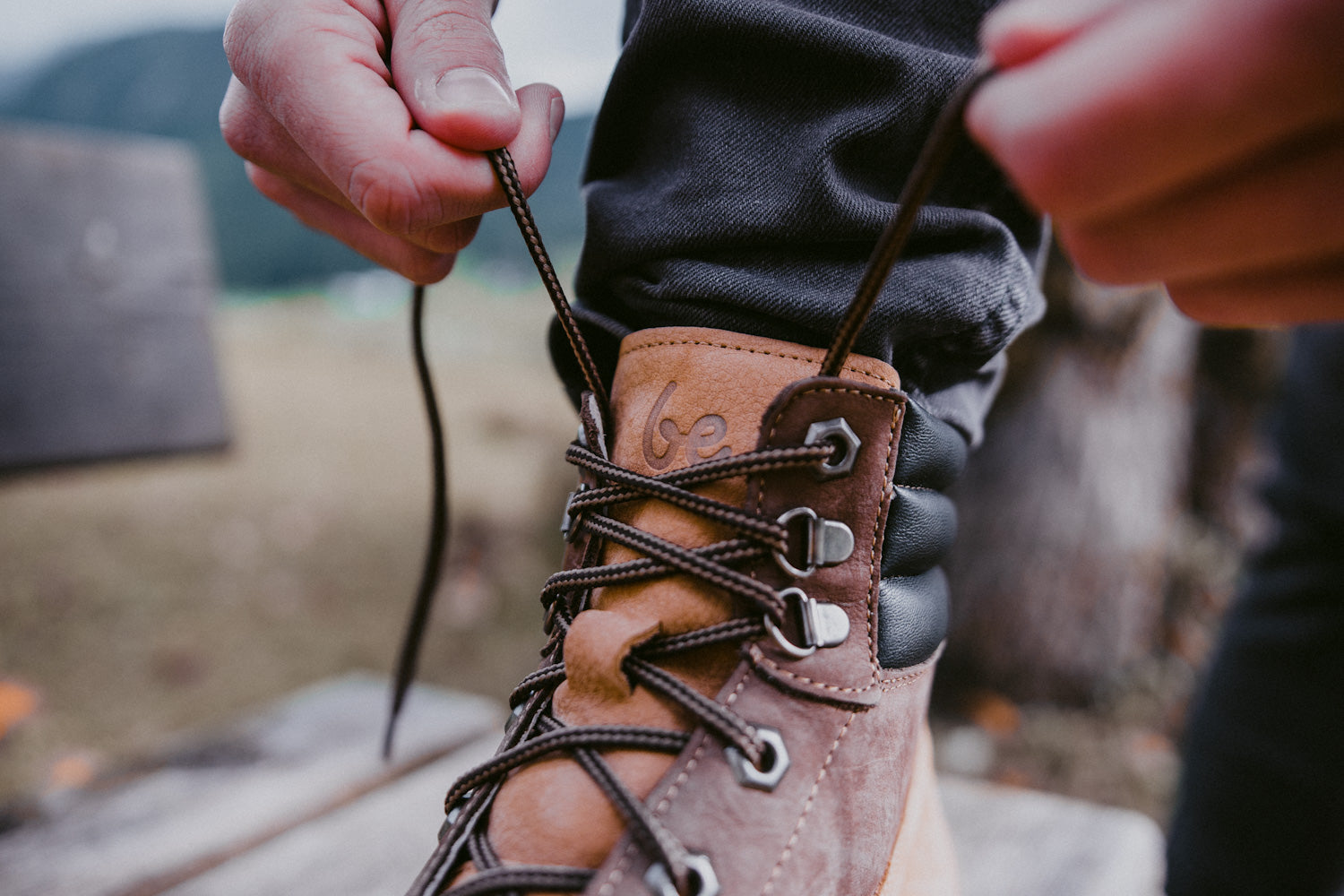 Barefoot Boots for Women & Men - Be Lenka Nevada Neo in Sand & Dark Brown | Minimalist Comfort for Hiking, Travel & Everyday Wear