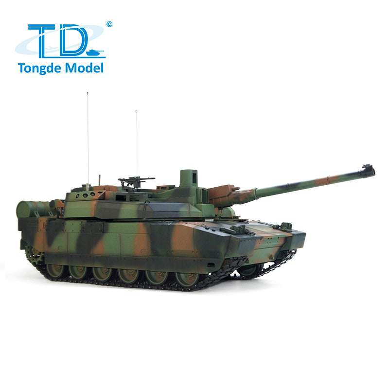 1/16 Scale RC Military Tank Model - H2408 Leclerc Battle Tank with Metal Wheels, Gearbox, Infrared BB Barrel, Recoil & Smoke Effects | Remote Control Toy for Collectors & Battle Simulation Enthusiasts | Perfect for Outdoor Play, War Games & Display