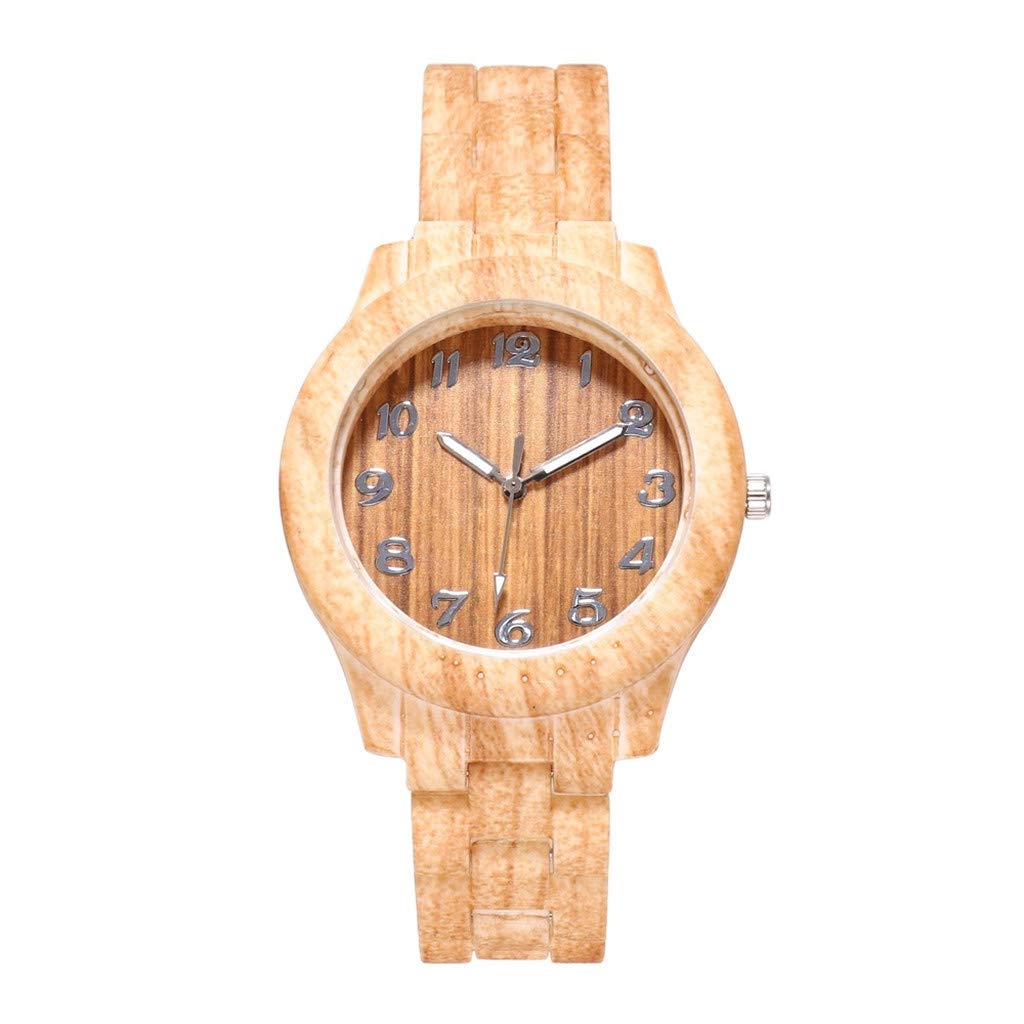 Premium Men's Wood Grain Digital Quartz Watch - LED Display Luxury Fashion Timepiece for Business, Casual & Outdoor Activities