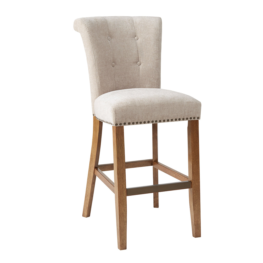 Colfax 30-Inch Adjustable Bar Stool with Backrest - Modern Kitchen Island & Counter Height Stool for Home, Restaurant, and Bar Use