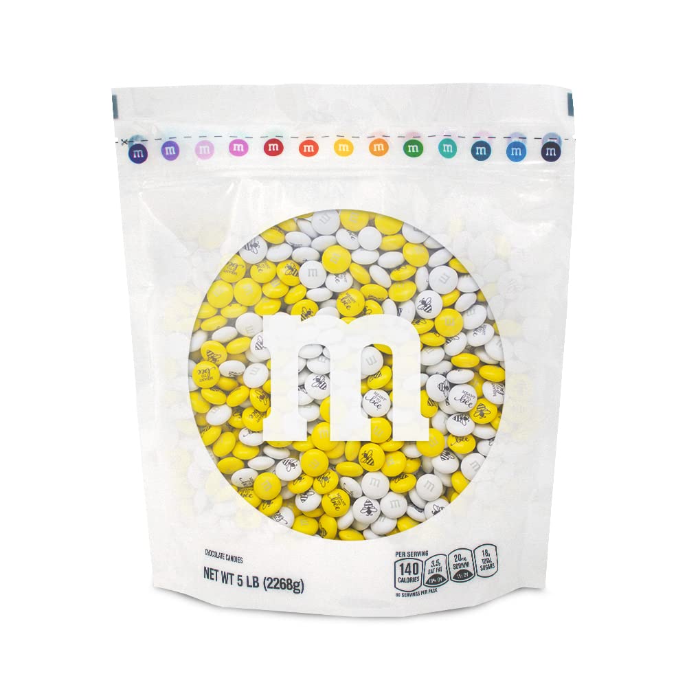 M&M’S Meant To Bee Milk Chocolate Candy - 5lbs Bulk Candy for Engagement Parties, Wedding Favors, Gift Boxes | Perfect for Bridal Showers, Baby Showers & Birthday Celebrations