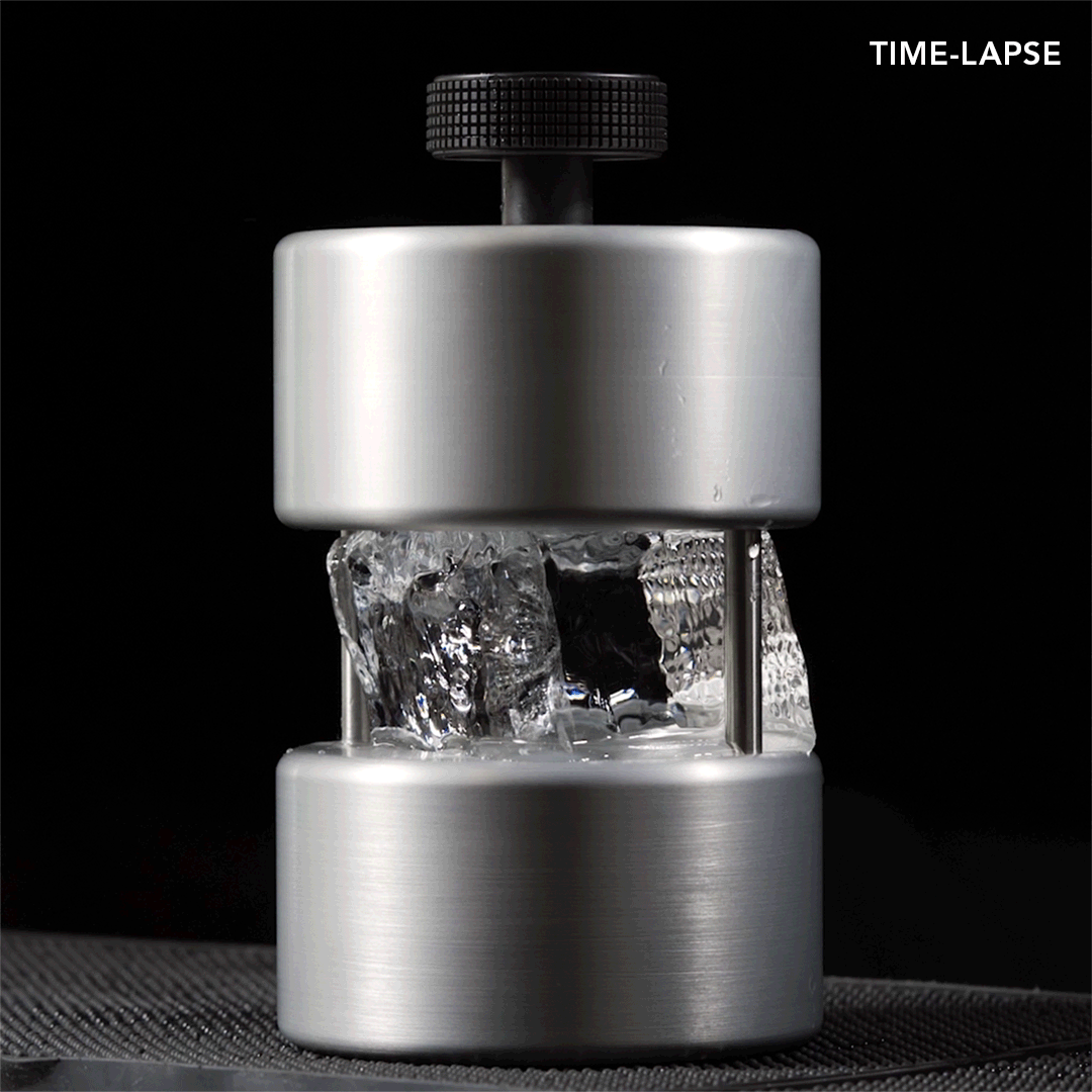 Premium 70mm Ice Ball Maker - High-Quality Aerospace Grade Aluminum with Gold Finish for Cocktails, Whiskey & Bourbon Drinks - Perfect for Home Bars & Entertaining