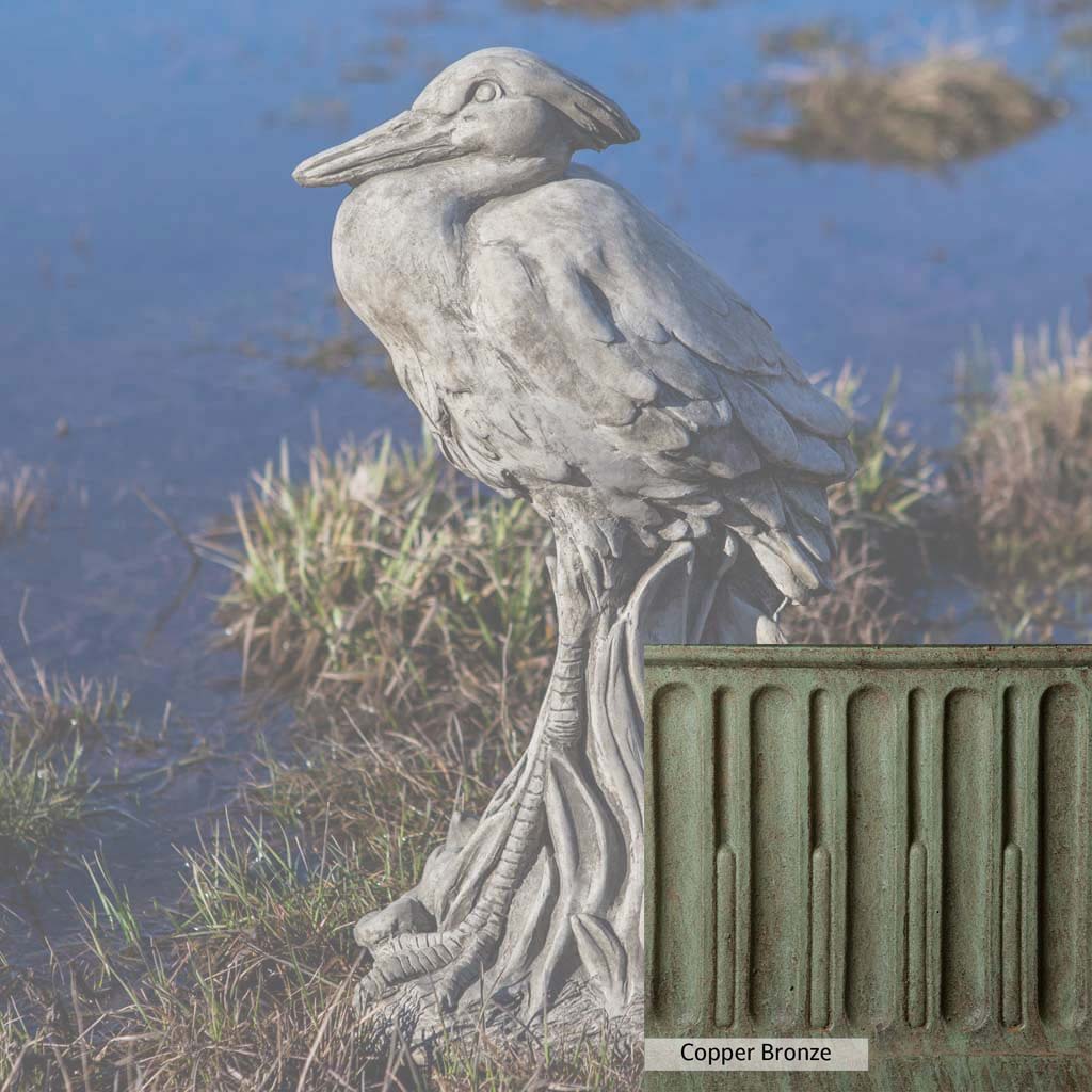 Campania International Egret Statue - Elegant Garden Decor, Outdoor Bird Sculpture for Patio, Lawn & Poolside | Perfect for Home & Landscape Decoration