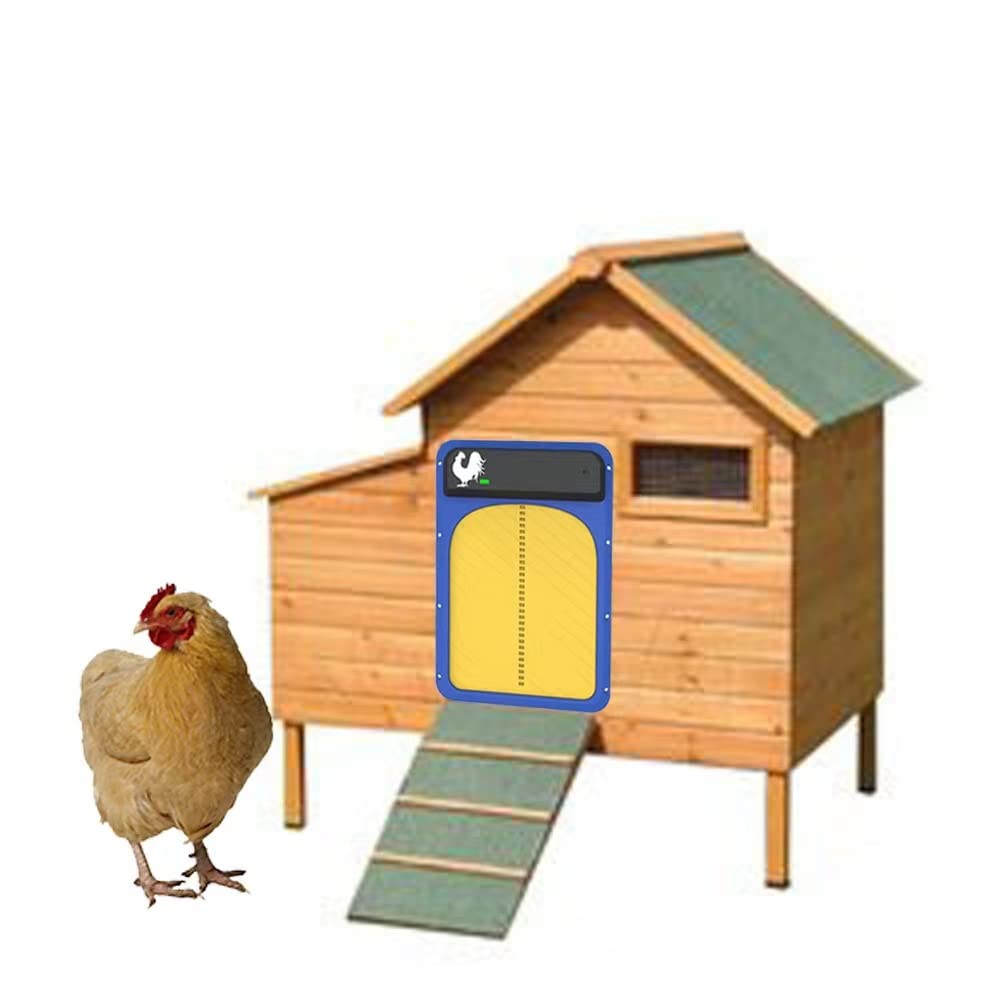 Automatic Chicken Coop Door with Light Sensor - Auto-Sensing Smart Pet Door, Waterproof & Timer Control for Poultry Coop - Perfect for Backyard Chicken Keeping and Small Animal Housing