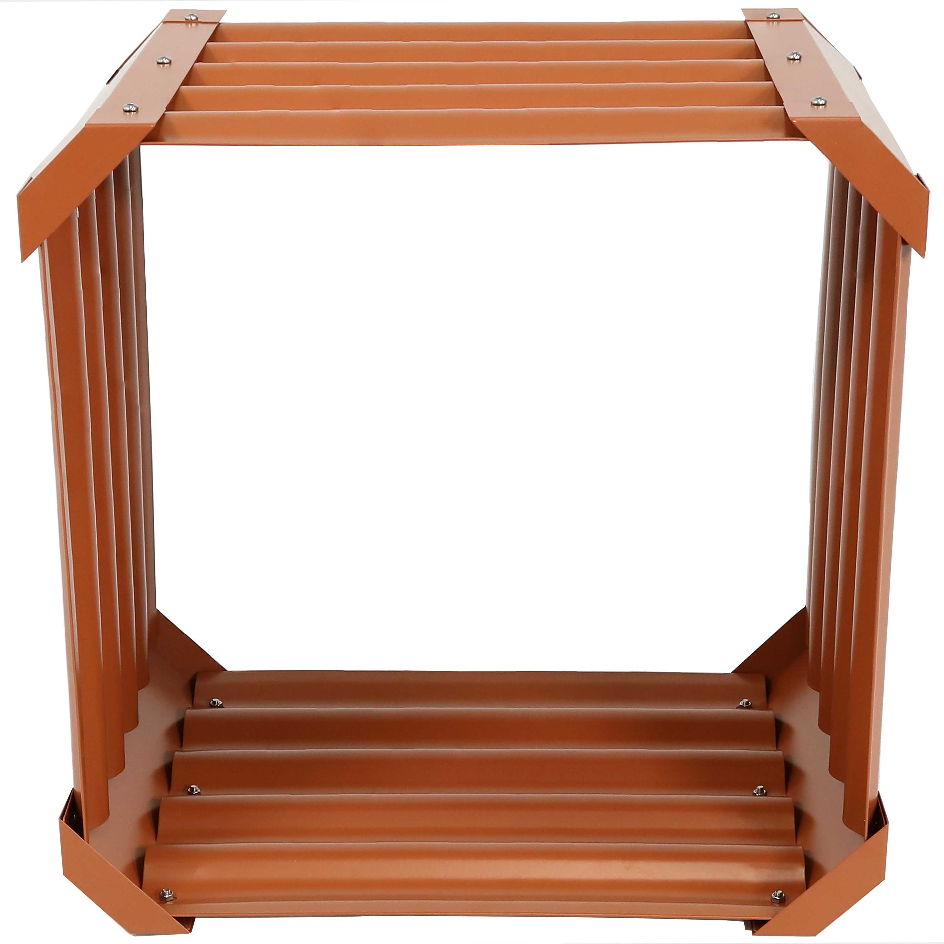 Sunnydaze 22 Inch Square Steel Raised Garden Bed Kit for Outdoor Gardening - Perfect for Vegetables, Flowers & Herbs in Backyard, Patio or Balcony