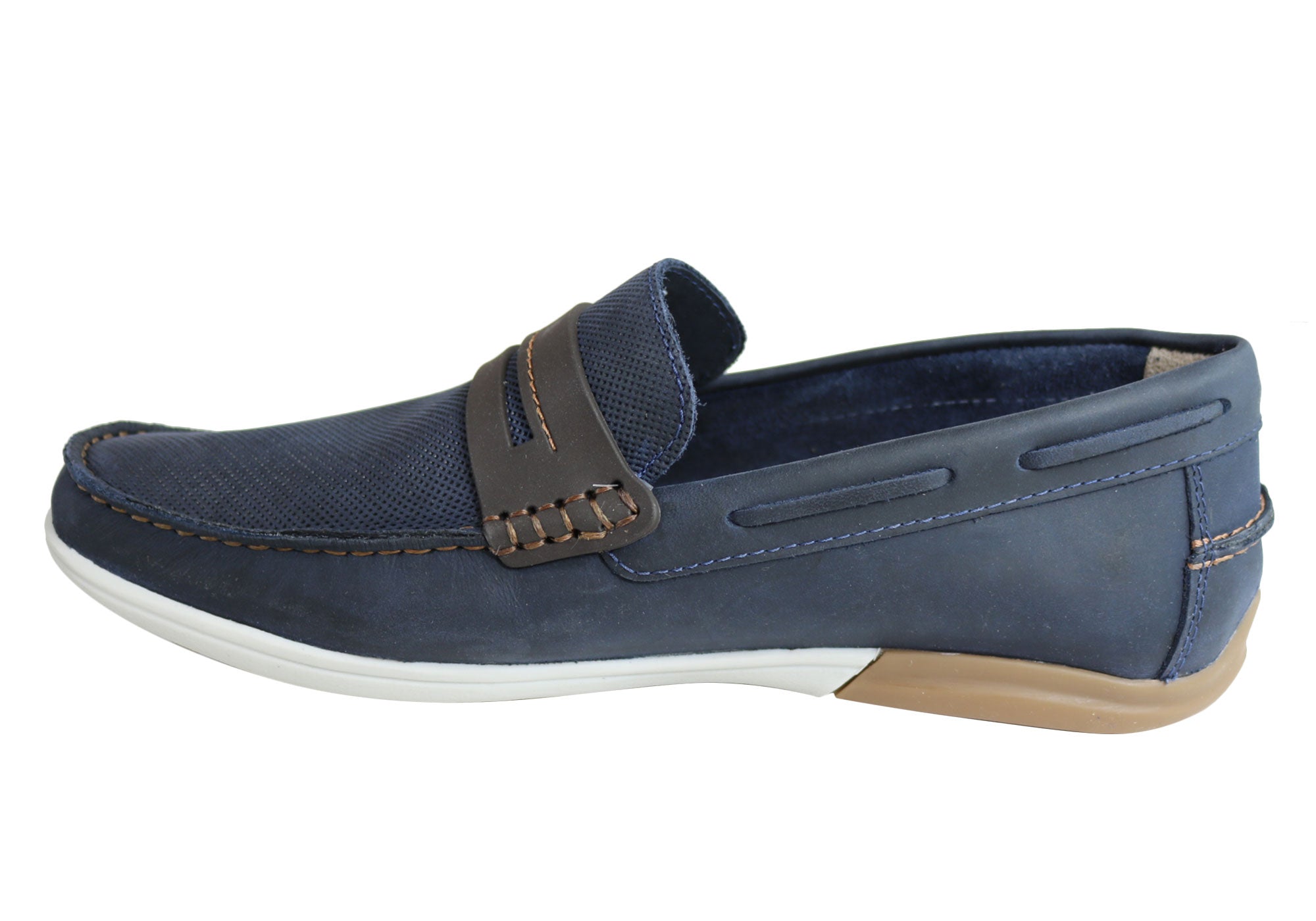 Ferricelli Mitchell Men's Genuine Leather Casual Loafers - Handcrafted in Brazil - Comfortable Slip-On Shoes for Work, Travel & Everyday Wear