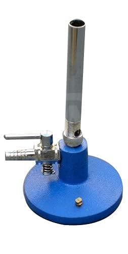Premium Bunsen Burner with Heavy Base - High-Quality Lab Equipment for School, College & Laboratory Use | Durable & Safe for Chemistry Experiments, Science Labs & Educational Settings (Blue, Pack of 1)