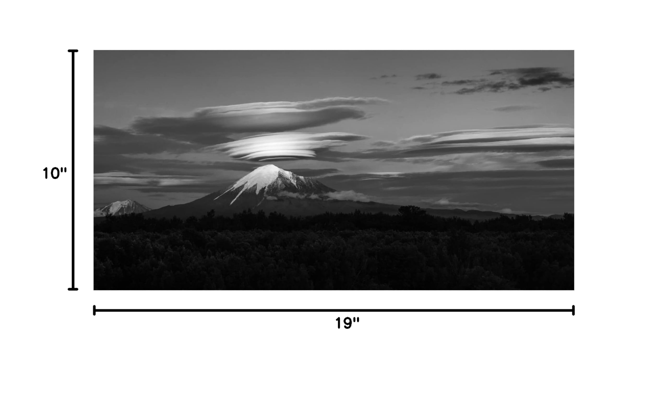 Trademark Fine Art 'Volcano Goes To Sleep' Canvas Wall Art Print by Lukas Ildza - Modern Home Decor for Living Room, Bedroom & Office