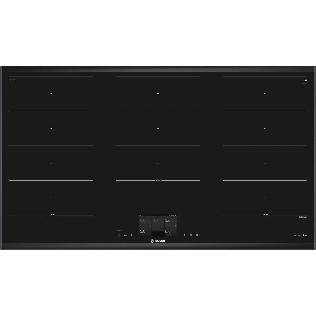 Bosch Series 8 Accentline 90cm Black Flex Induction Cooktop PXX995KX5E - Perfect for Modern Kitchens & Professional Cooking