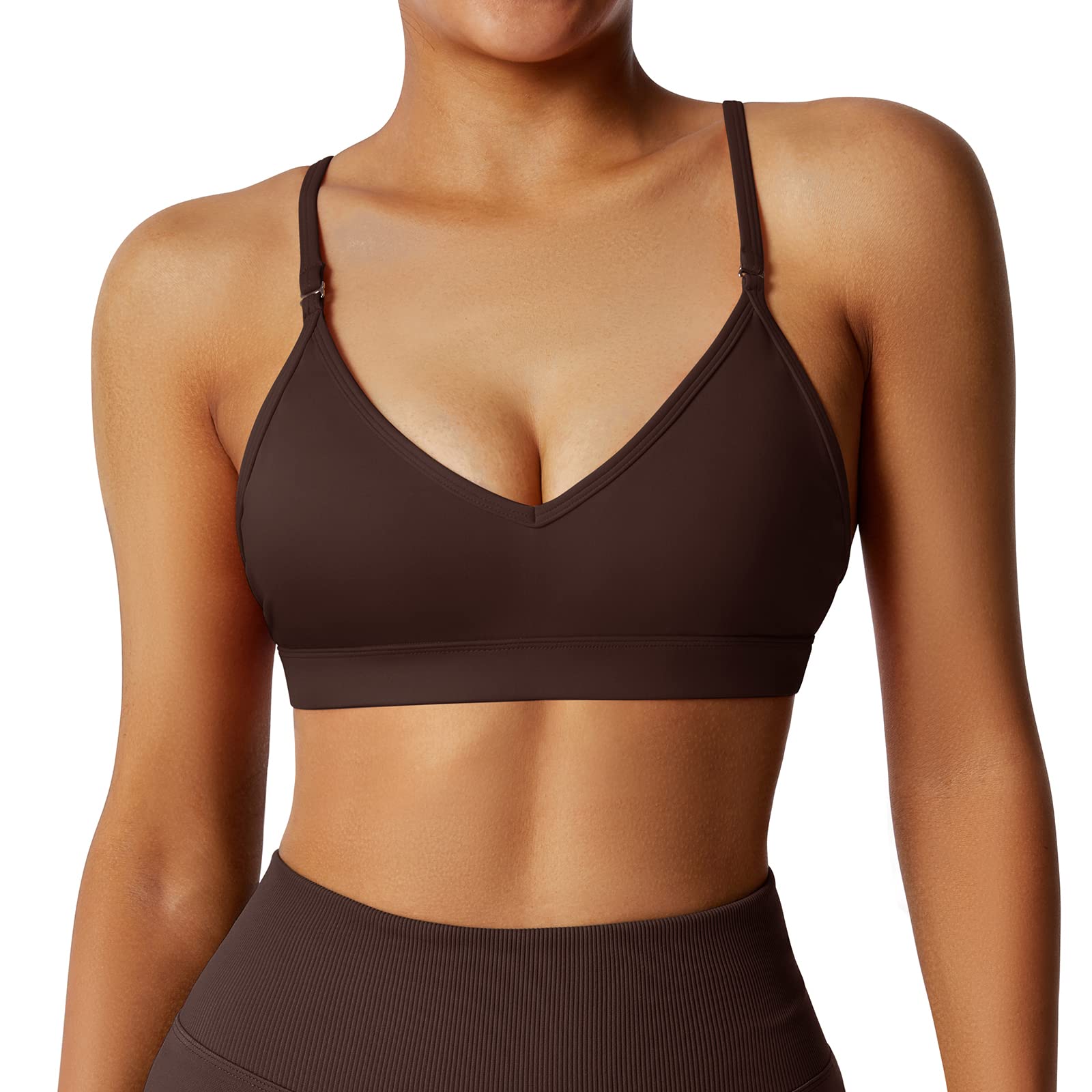 DOULAFASS Women's Sports Bras - Cross Back Padded Workout Yoga Bra for Running, Fitness & Gym - Breathable High Support Activewear Top for Yoga, Pilates & High-Intensity Training