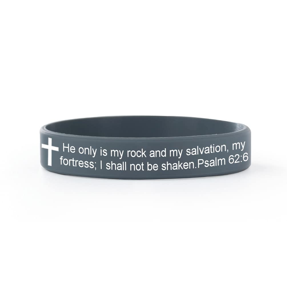 Christian Bible Verse Silicone Wristbands - Waterproof Inspirational Bracelets for Men & Women - Daily Faith Wear