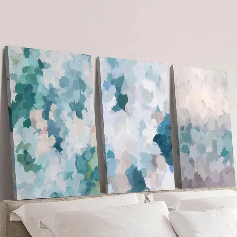 3-Piece Colorful Texture Illustration Wall Art Set - Framed Canvas 40x60cm (16x24 Inches) - High Quality Print - 100% Australian Made - Ready to Hang - Perfect for Living Room, Bedroom & Office Decor