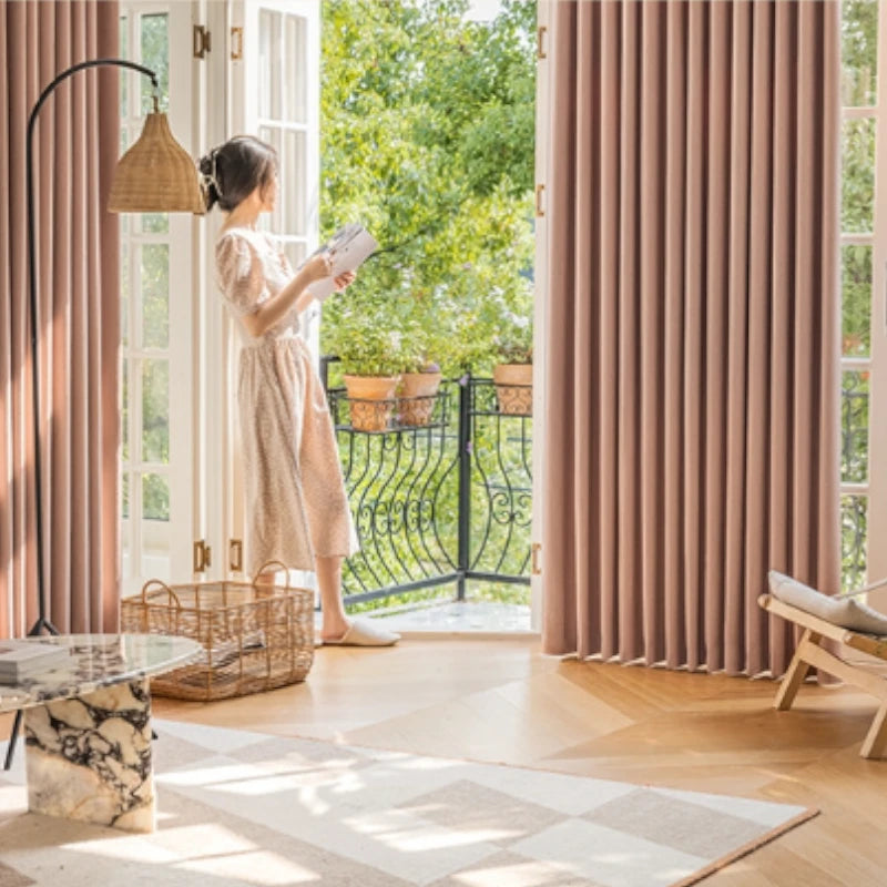 Claire Polyester Wavy Pattern Curtain Swatch - Elegant Window Treatment for Living Room, Bedroom & Home Decor