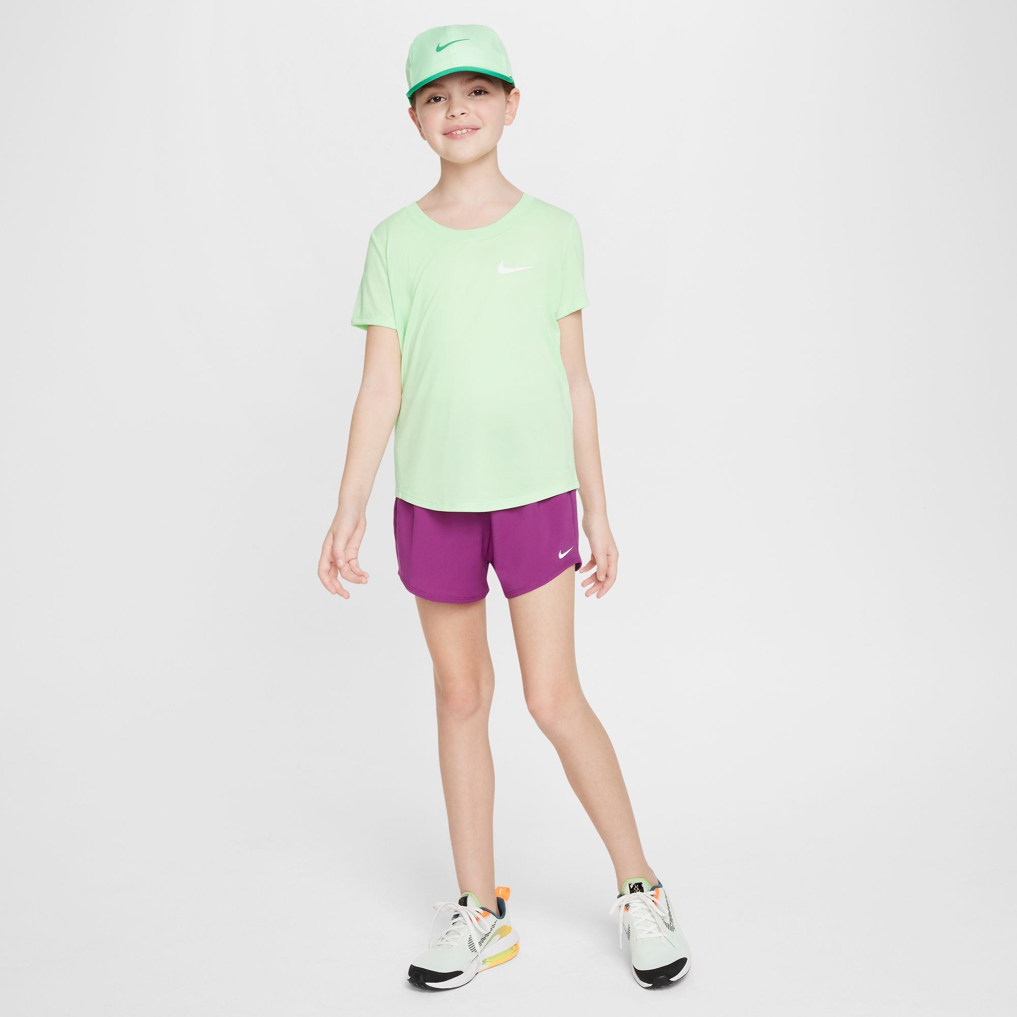 Nike Girls' Dri-FIT High Waisted Woven Shorts - Moisture-Wicking Athletic Shorts for Running, Yoga & Gym Workouts