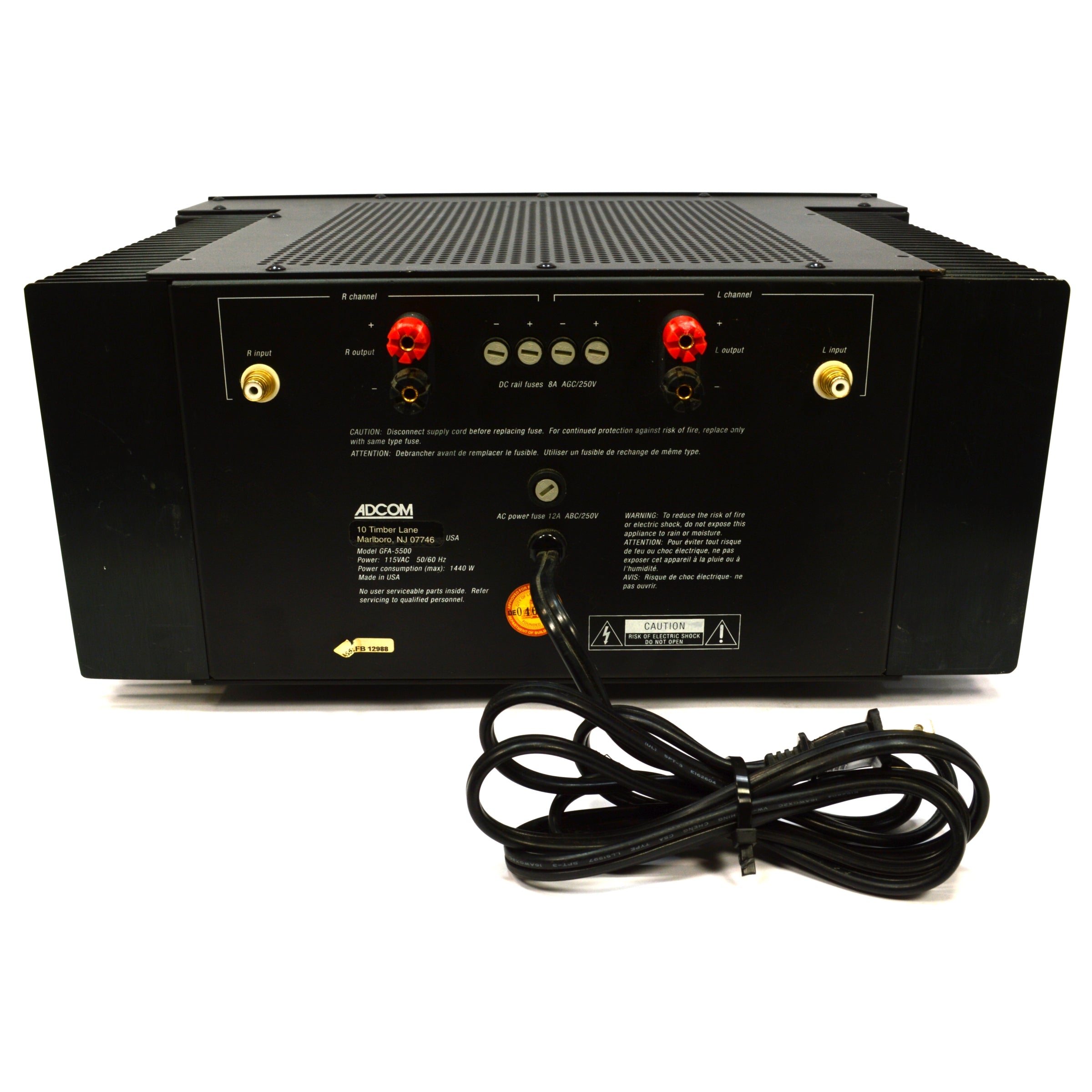 Vintage ADCOM GFA 5500 MOSFET Stereo Power Amplifier - Fully Tested & Working Perfectly | Home Theater & Audiophile Sound System