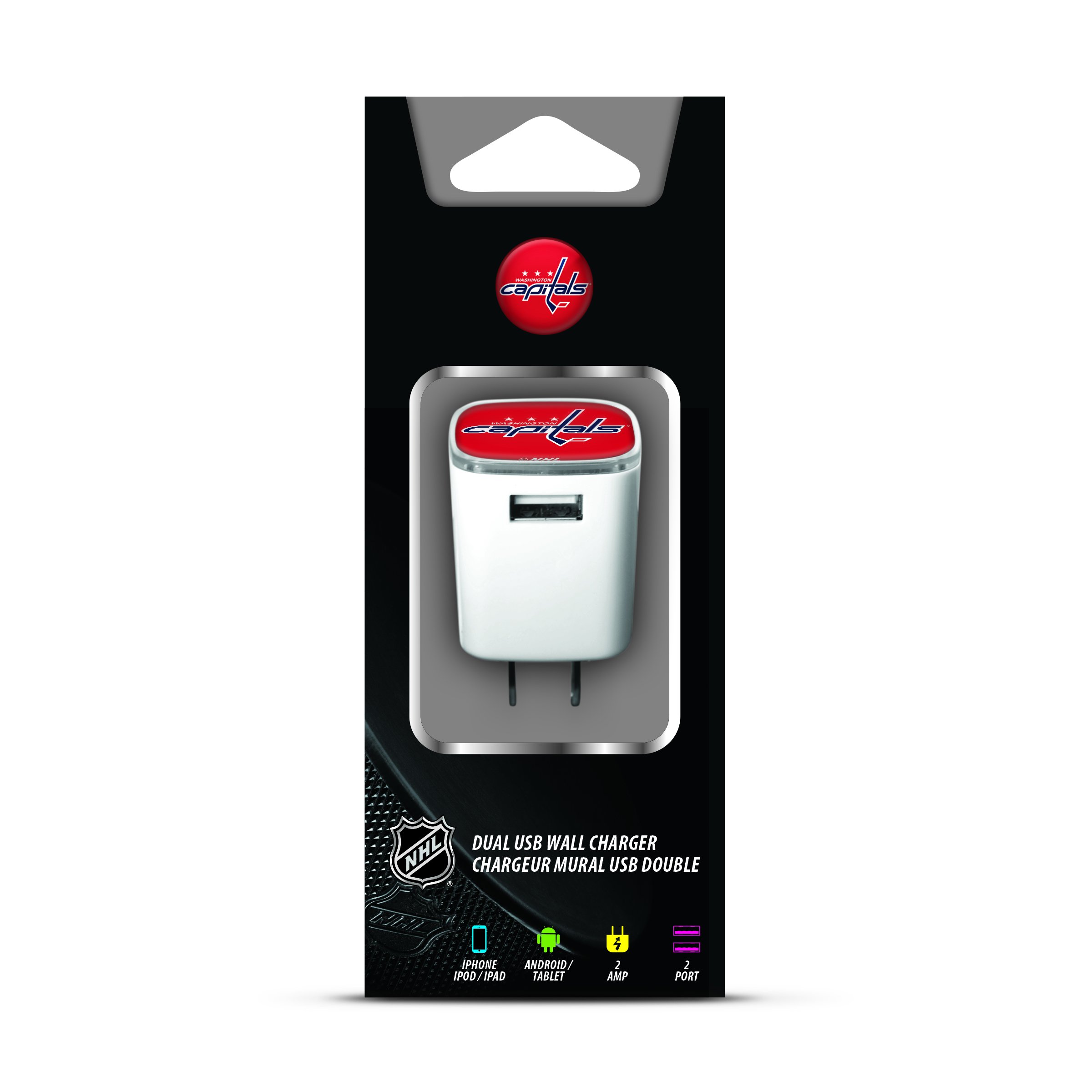 Mizco NHL Universal AC Wall Charger with Big Logo - Fast Charging Power Adapter for iPhone, Android, Samsung - Perfect for Home, Office, Travel & Gifts