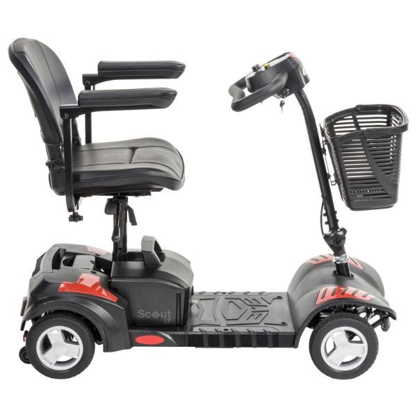 Drive Medical Scout LT 4 Compact Travel Power Scooter - Lightweight Mobility Scooter for Adults & Seniors - Ideal for Shopping, Travel & Outdoor Activities
