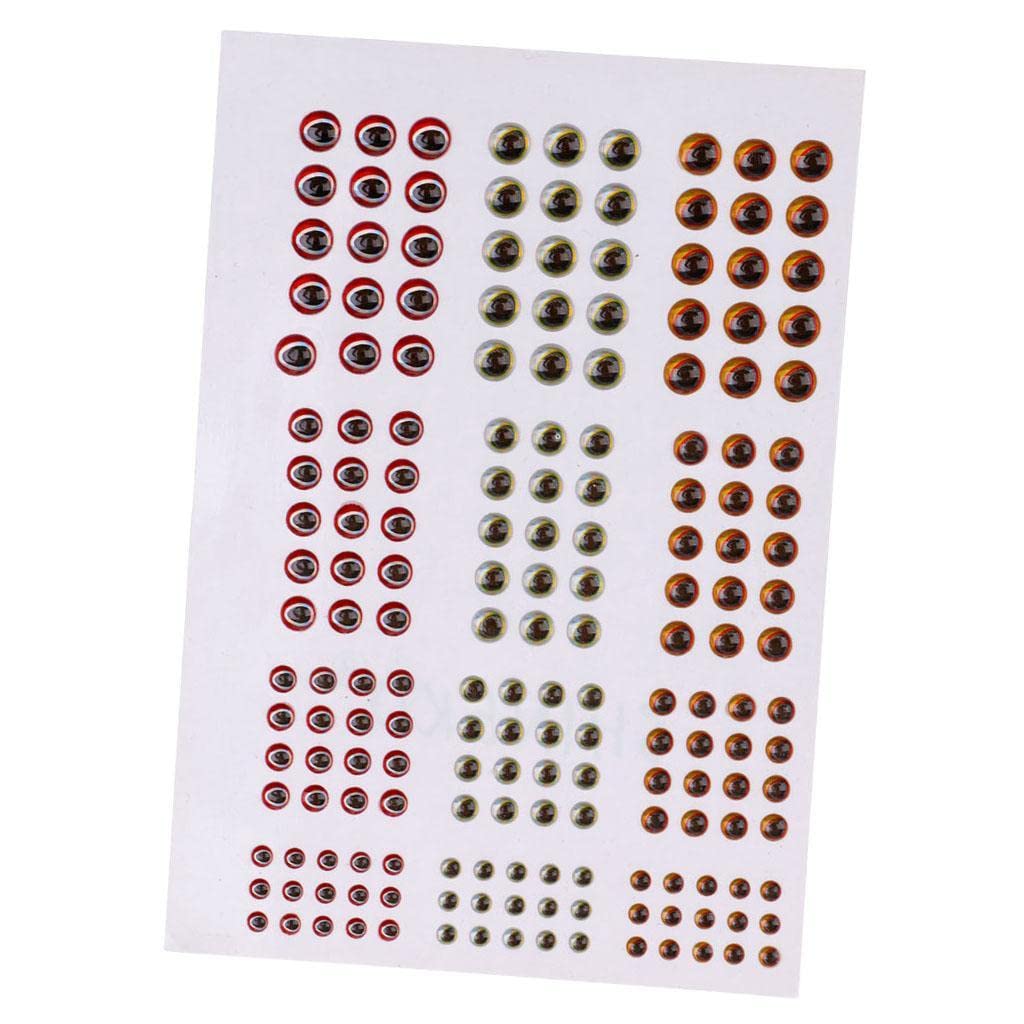 Ubersweet® 183pcs 3D Fishing Lure Eyes - Premium Accessories for DIY Fishing Baits, Lures & Craft Projects (65001827JEL) - Perfect for Bass, Trout & Saltwater Fishing