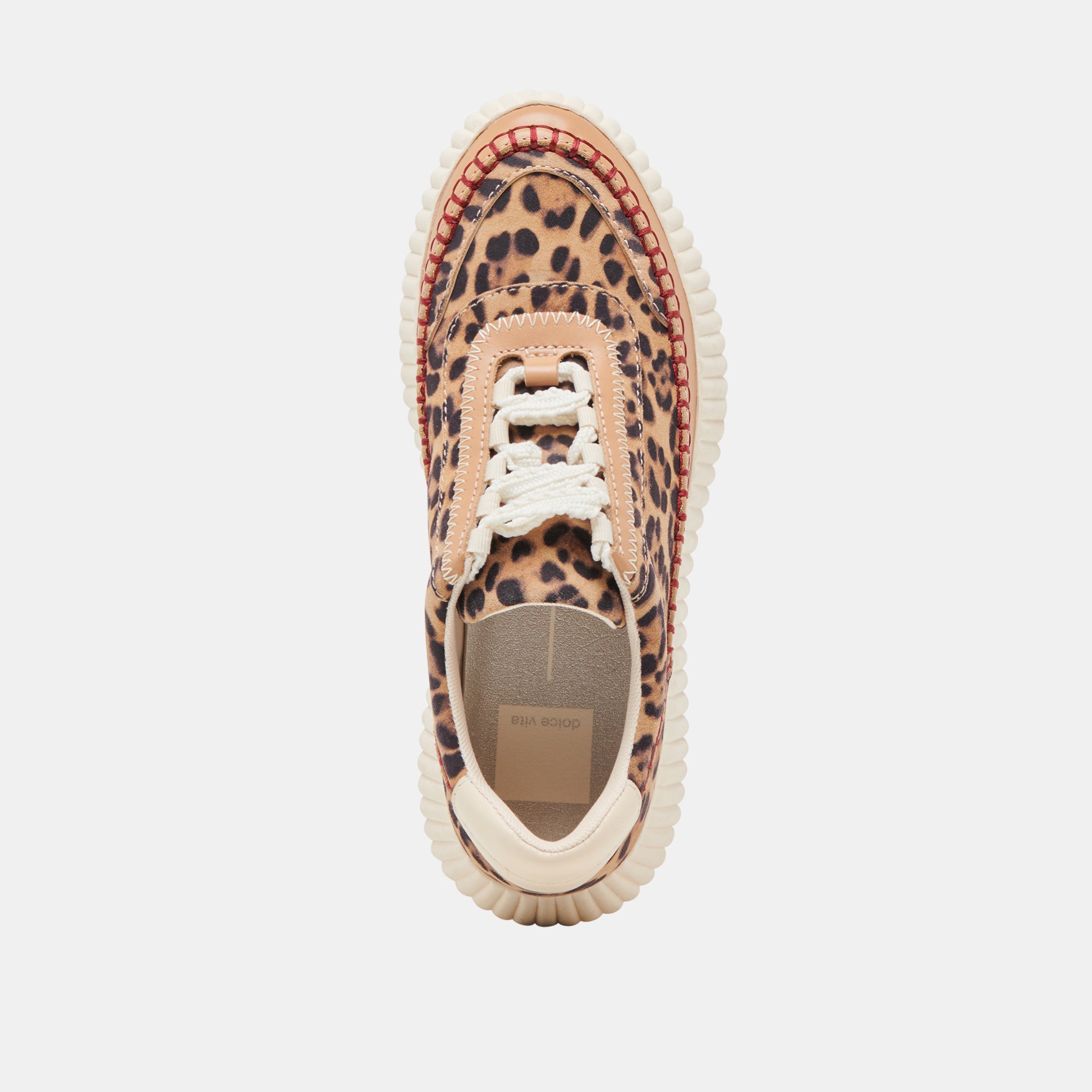 DOLEN Women's Leopard Print Suede Sneakers - Fashionable Comfortable Walking Shoes for Casual Outfits & Daily Wear