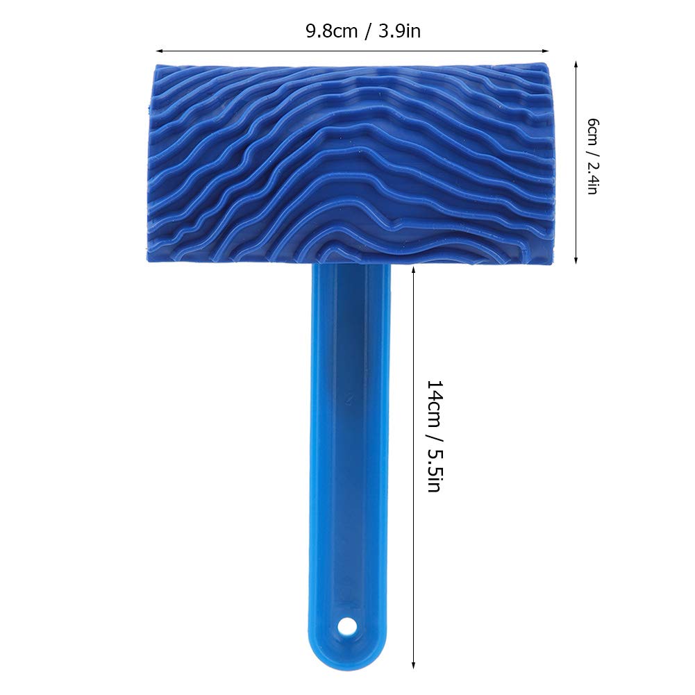 OUKENS Wood Grain Paint Brush & Roller Set - Rubber Wood Grain Effect for Wall Painting - Perfect for DIY Home Decor, Furniture Refinishing, and Artistic Projects