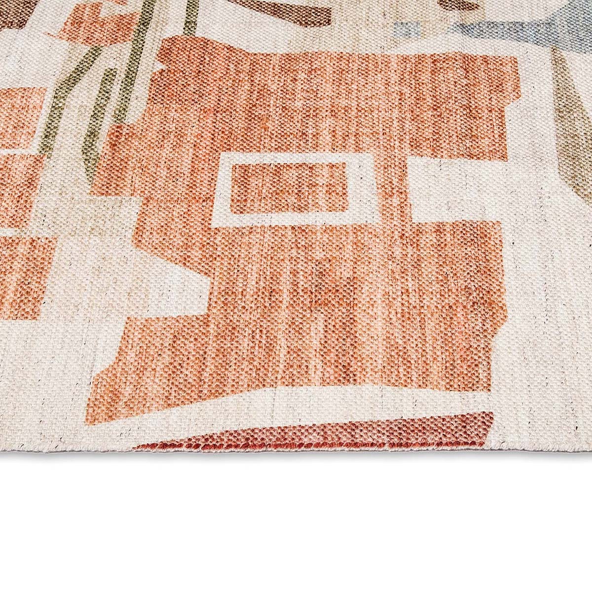 Allegra Abstract Tribal Rug - Handmade Bohemian Area Rug for Living Room, Bedroom & Office - Soft Non-Slip Floor Mat - Modern Ethnic Home Decor