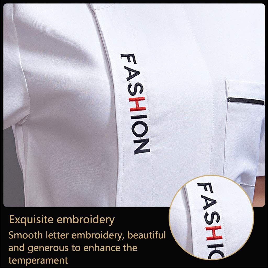 Unisex Chef Coat - Classic Short Sleeve Kitchen Jacket for Professional Cooks | Lightweight & Customizable Chef Works Top | Perfect for Restaurants, Catering & Culinary Schools