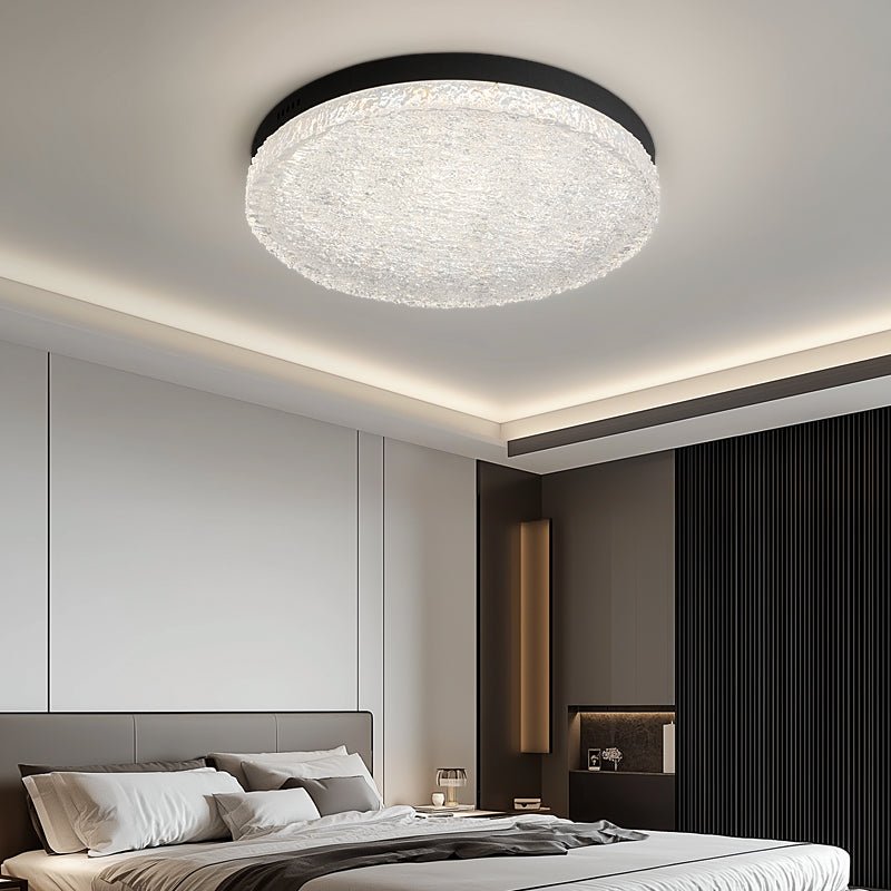Crystalia Resin Ceiling Light Fixture - Modern Crystal Chandelier for Living Room, Dining Room, Bedroom & Entryway Lighting | Dimmable LED Pendant Light for Home Decor