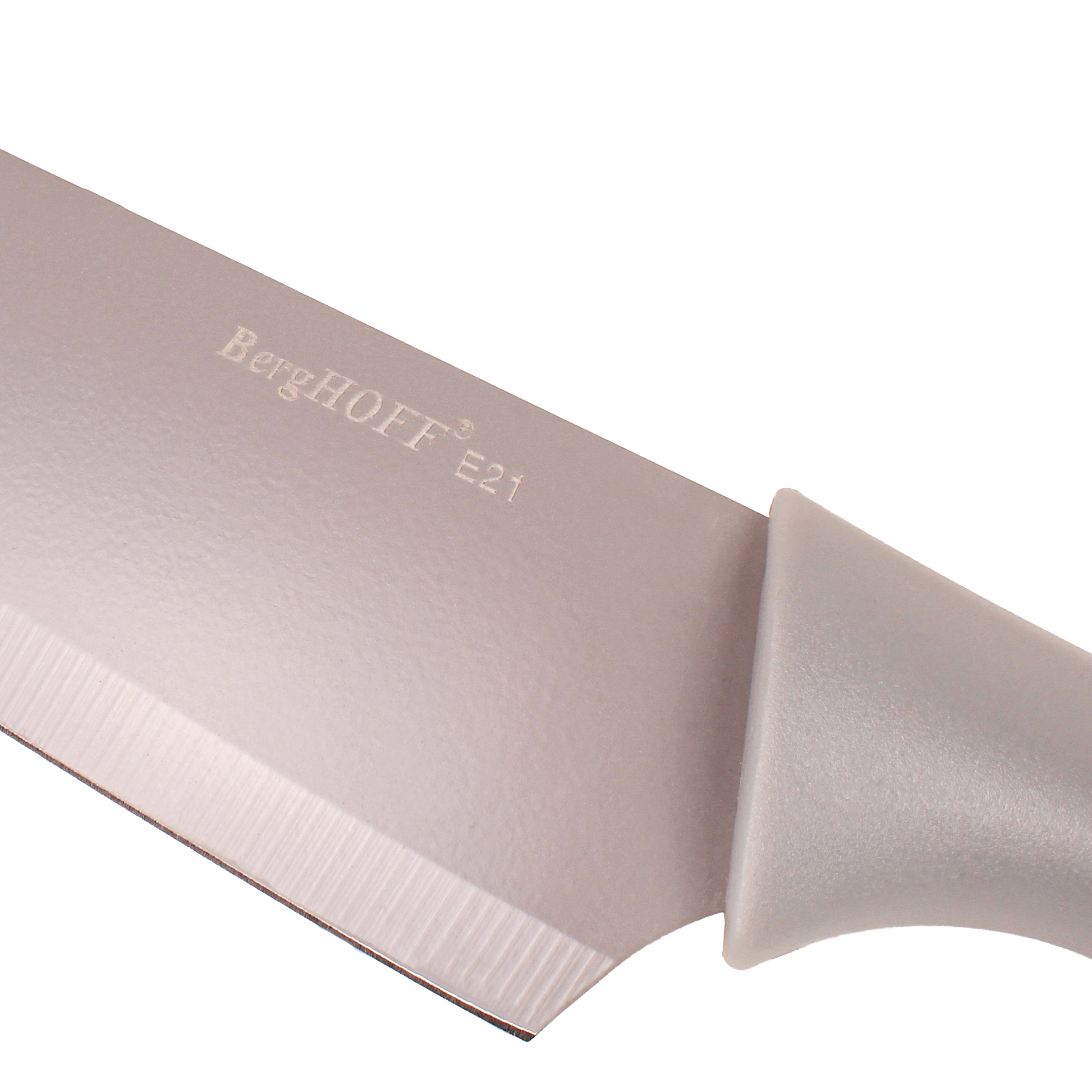 BergHOFF Leo 8-Piece Stainless Steel Kitchen Knife Set with Universal Knife Block, Grey - Premium Knives for Chopping, Slicing & Dicing - Perfect for Home Chefs & Cooking Enthusiasts
