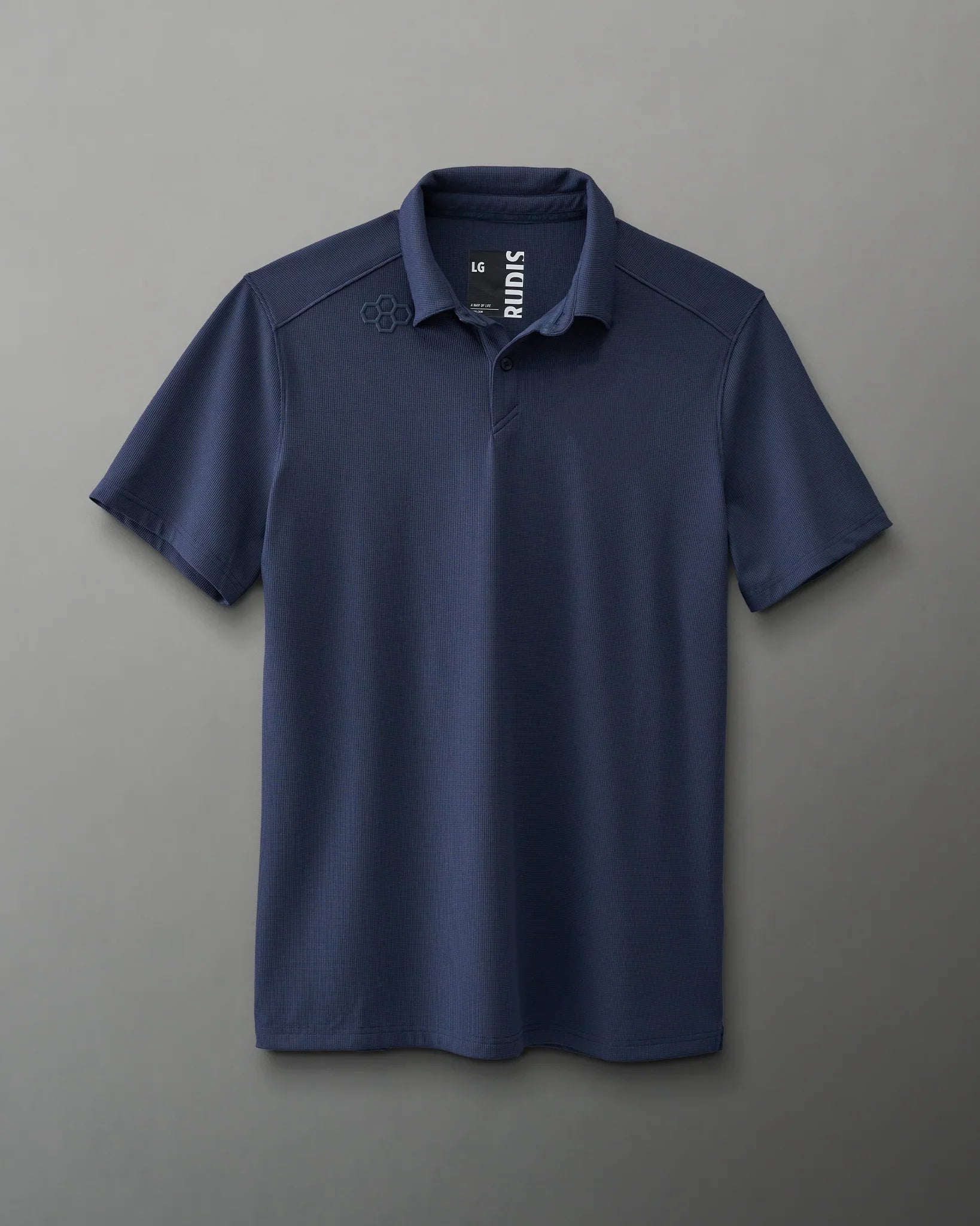 RUDIS Go To Polo Shirt for Men - Navy Blue Performance Athletic Top for Wrestling, Training & Casual Wear