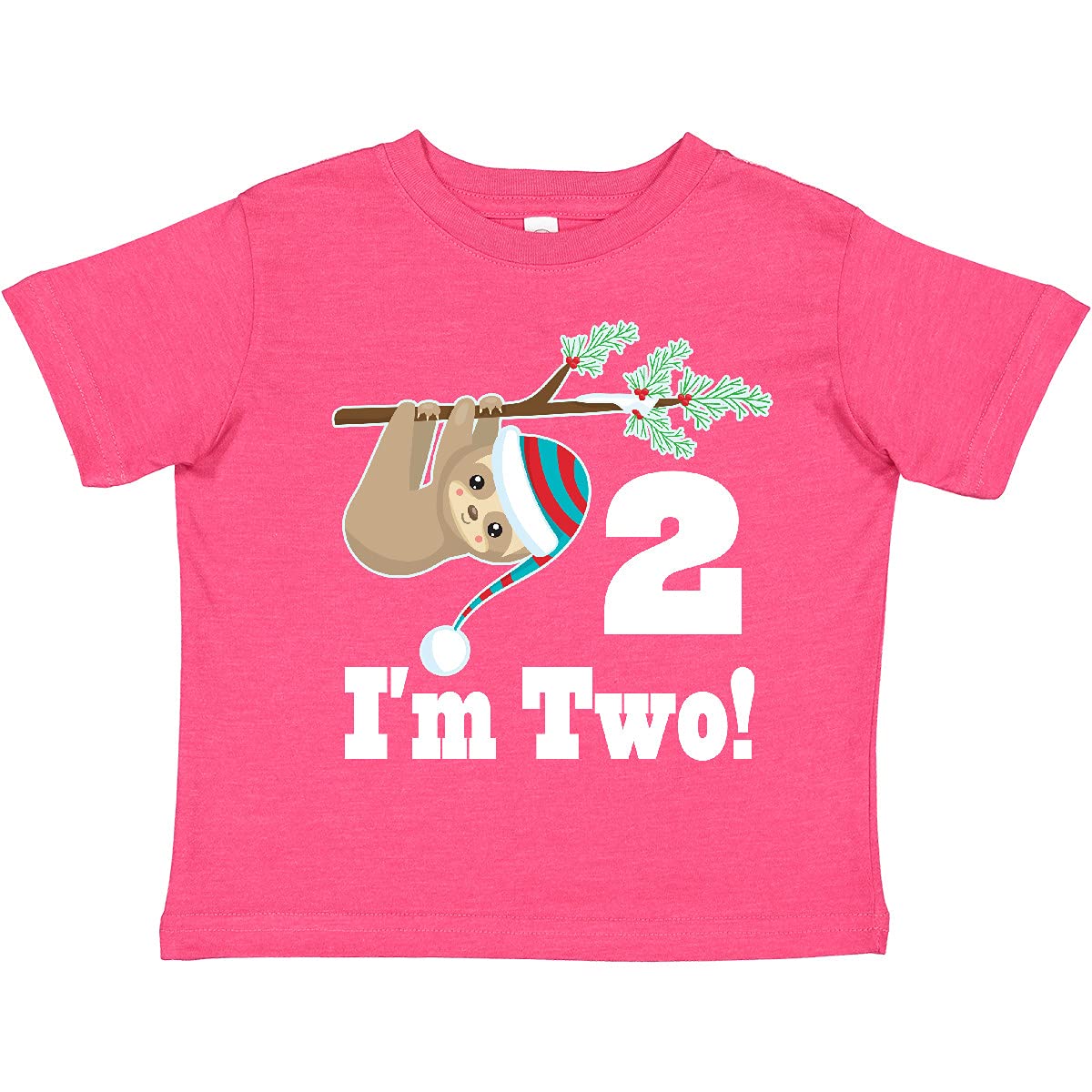 2nd Birthday Sloth Toddler T-Shirt - Cute 2 Year Old Boy Girl Outfit for Birthday Party & Photo Shoot | Soft Cotton Kids Tee