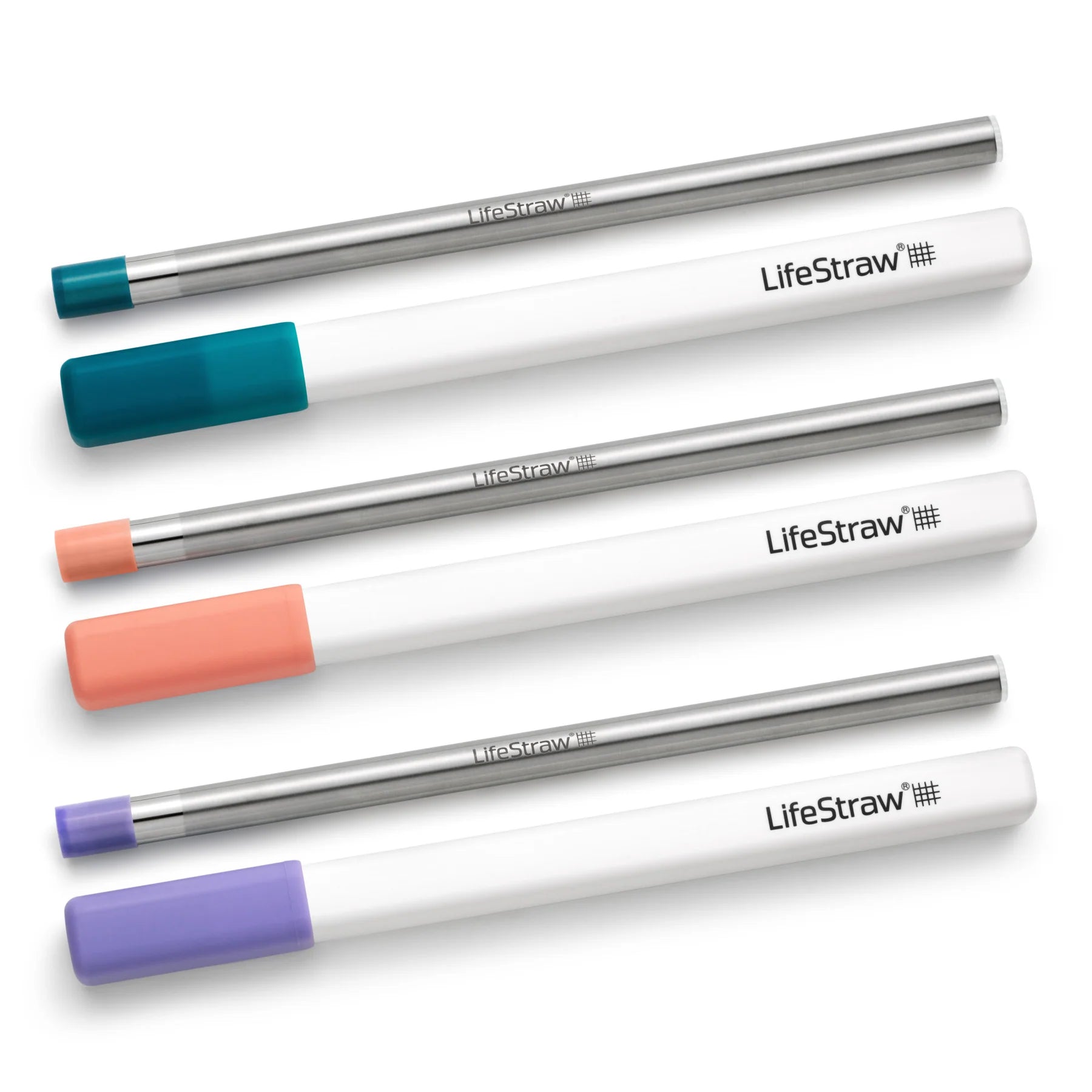 LifeStraw SIP Stainless Steel Water Filter Straw with Carry Case - 3 Pack for Camping, Hiking, Emergency Preparedness & Outdoor Adventures
