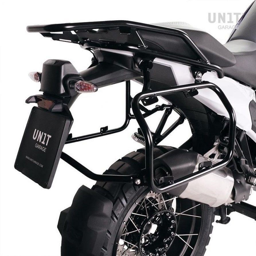 BMW R1300GS Aluminum Pannier Kit - Black Motorcycle Luggage Set for Adventure Touring & Off-Road Riding