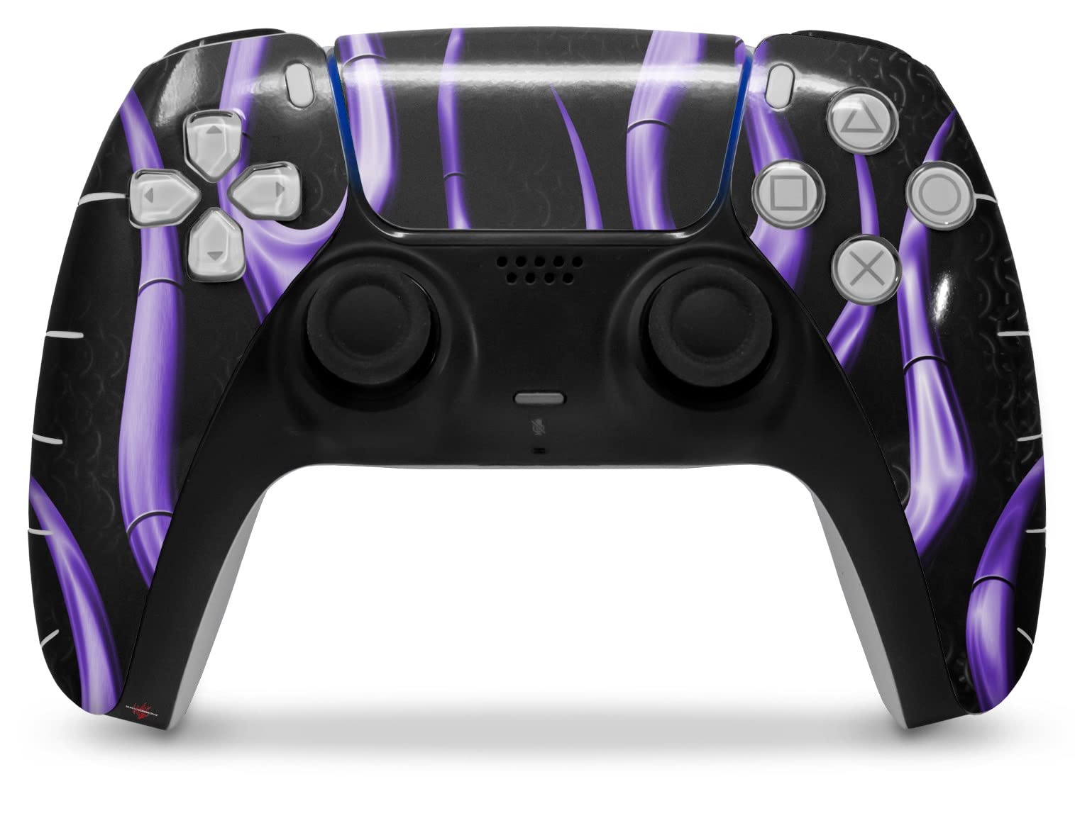 PS5 DualSense Controller Skin Wrap - Metal Flames Purple for Gaming Protection