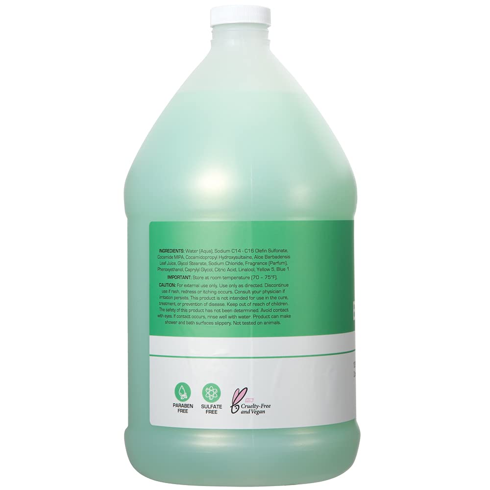Ginger Lily Farms Club & Fitness Nourishing Body Wash - 100% Vegan, Cruelty-Free, Aloe Vera Scented - 128 Fl Oz (Pack of 4) - Perfect for Gym, Fitness & Post-Workout Shower