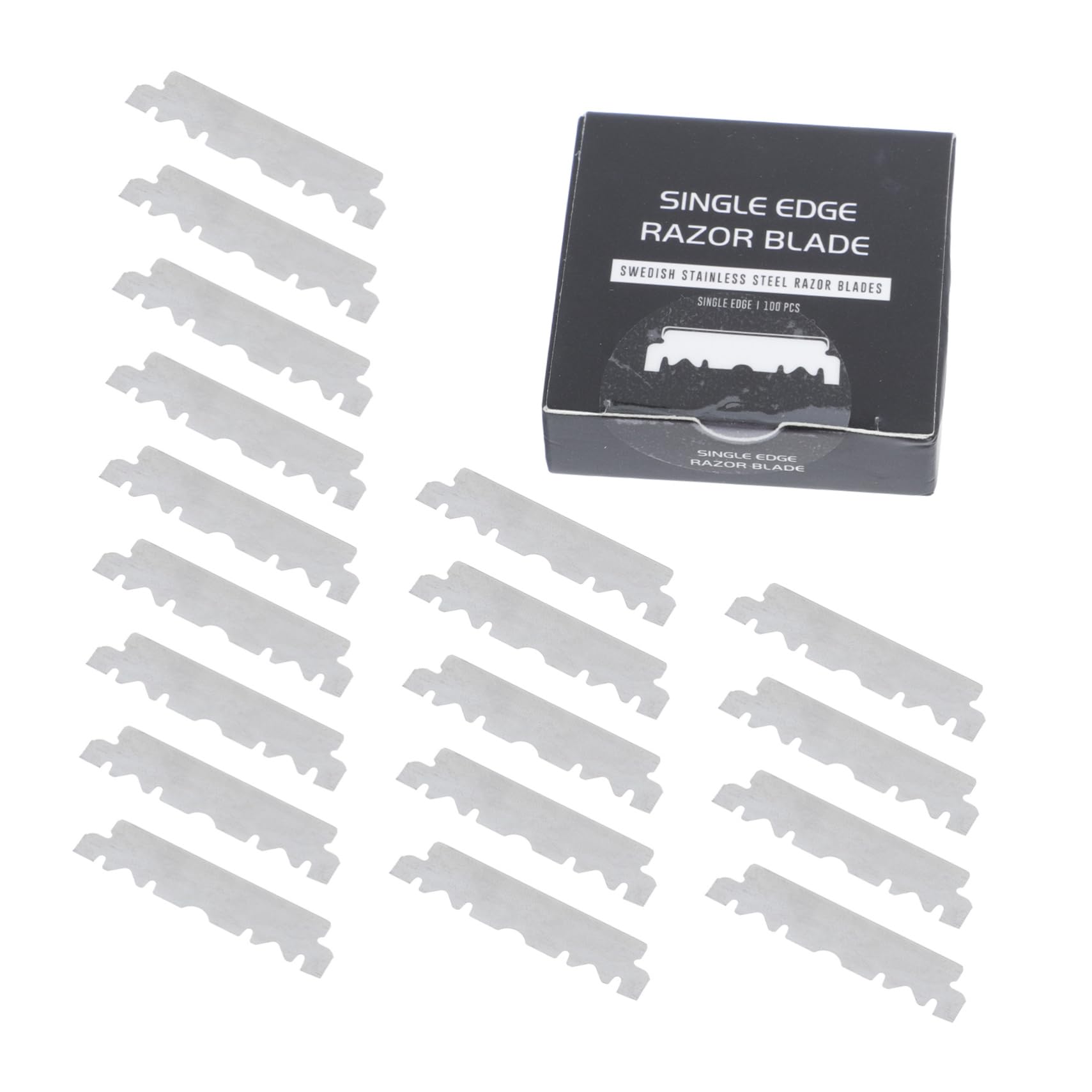 300 Pcs Stainless Steel Half Face Razor Blades - Professional Barber Shaving Blades for Men, Durable Manual Face Cutter for Smooth Shaving - Perfect for Home Use, Salon & Beard Trimming