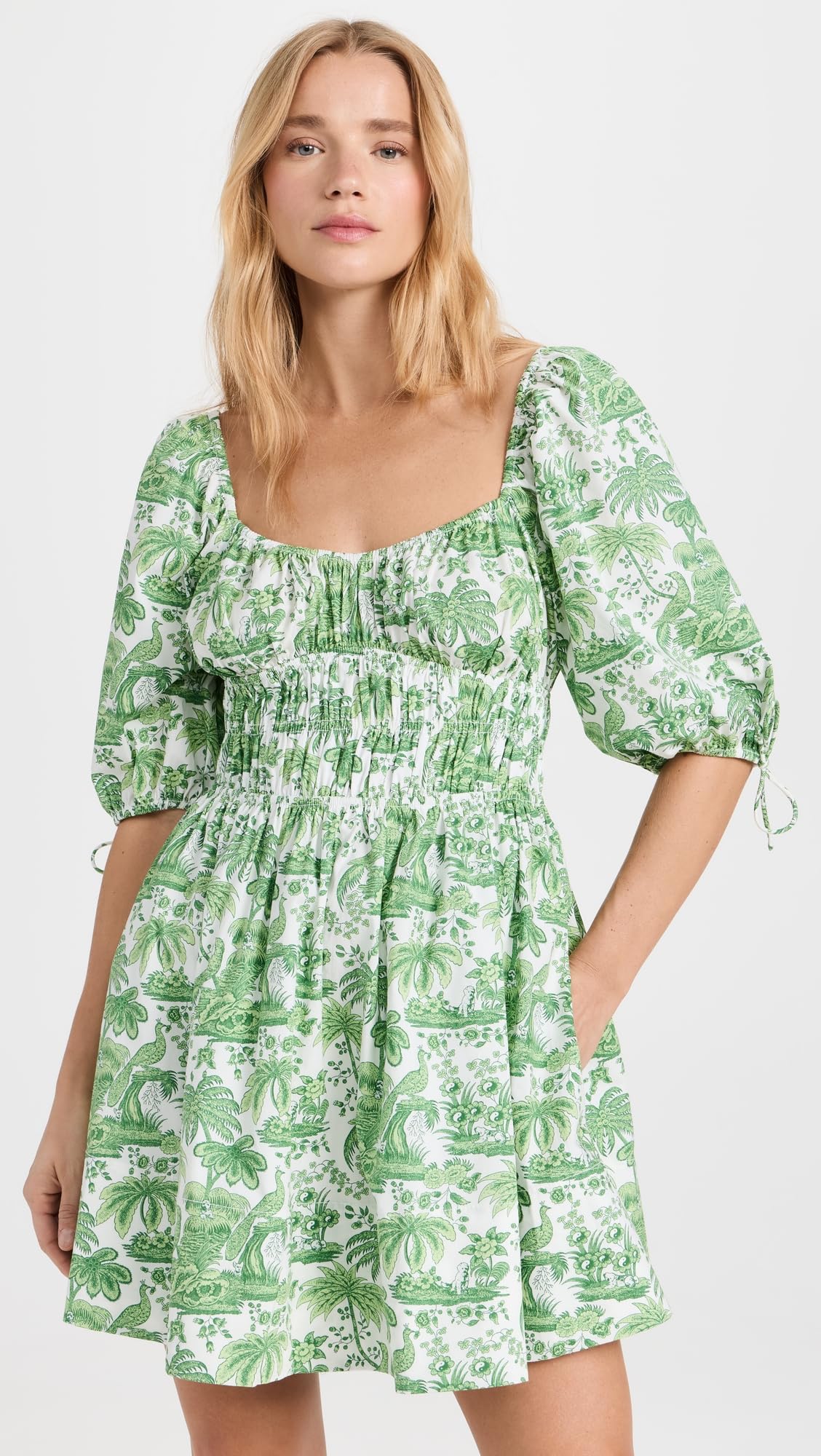 STAUD Women's Mini Faye Dress - Elegant Flowy Midi Dress for Women | Perfect for Weddings, Parties & Date Nights | Summer Casual & Formal Occasions