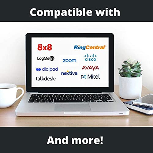 D711U Professional USB Wired Headset with Noise-Canceling Mic for PC, Laptop, Mac - Compatible with Teams, Zoom, Webex, Skype | Perfect for Remote Work, Online Meetings, Call Centers & Home Office Use