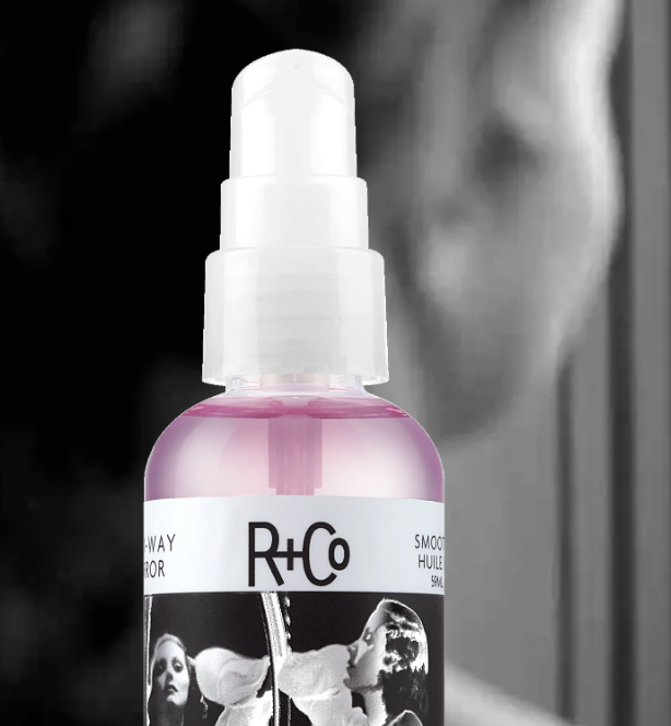 R+Co Two Way Mirror Hair Shine Spray - Glossy Finishing Spray for Frizz Control & Shine Enhancement - Perfect for Salon Styling & Everyday Hair Care