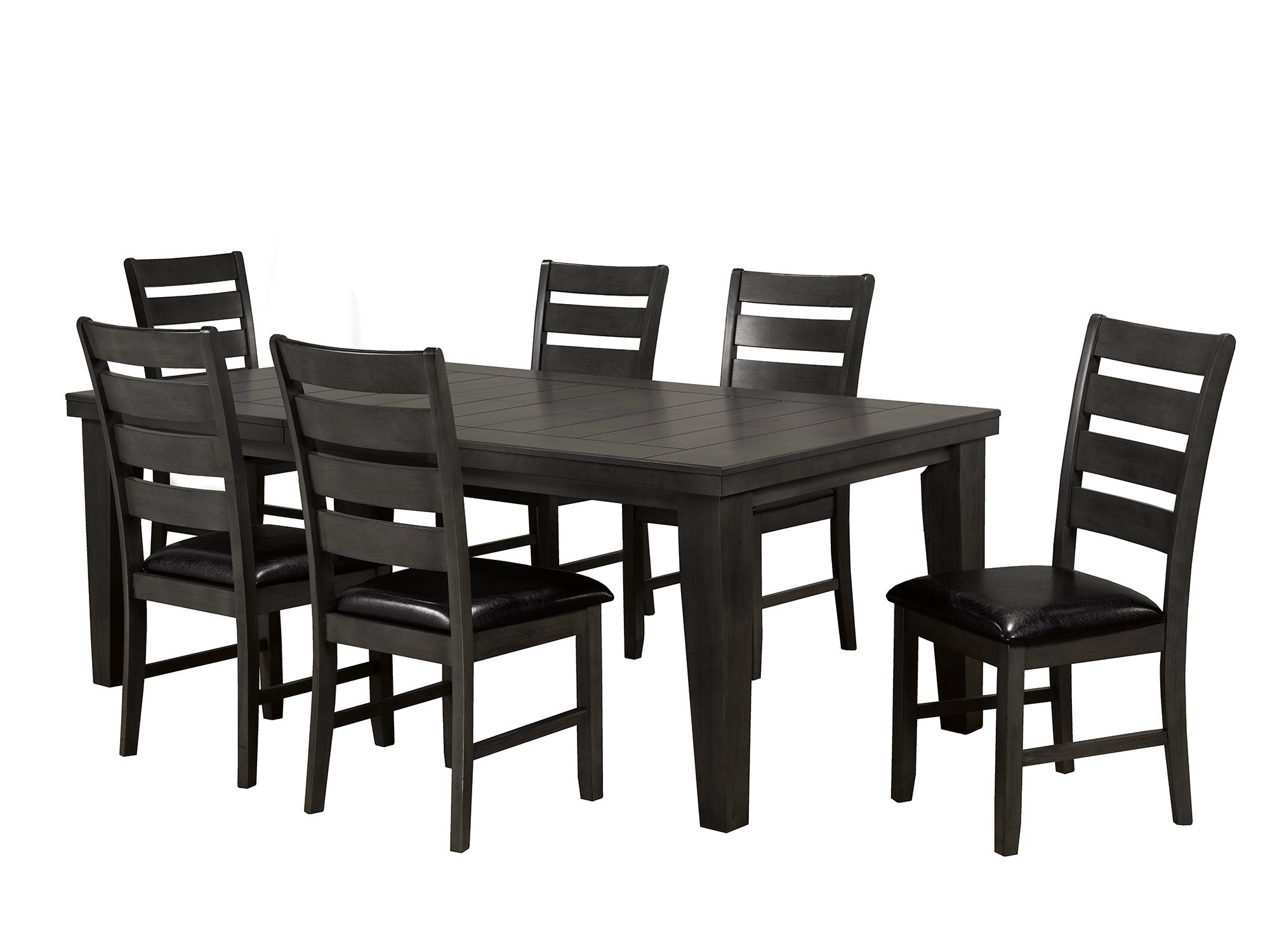 7-Piece Modern Grey Dining Table Set - Elegant Kitchen & Dining Room Furniture for Family Gatherings & Dinner Parties