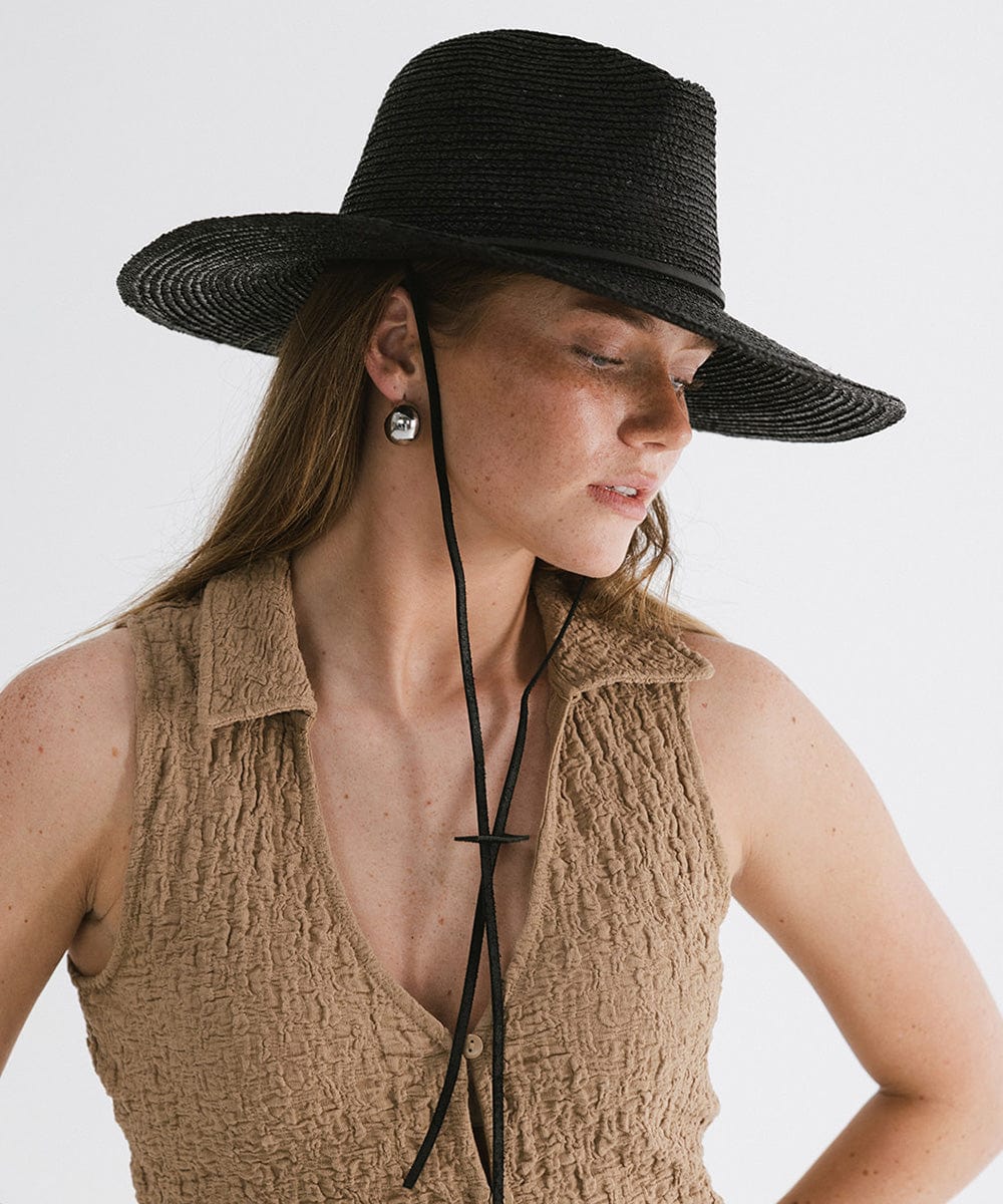 Ozzy Packable Straw Sun Hat for Women - UPF 50+ Wide Brim Summer Beach Hat - Foldable Travel Sun Hat for Outdoor, Vacation, and Gardening